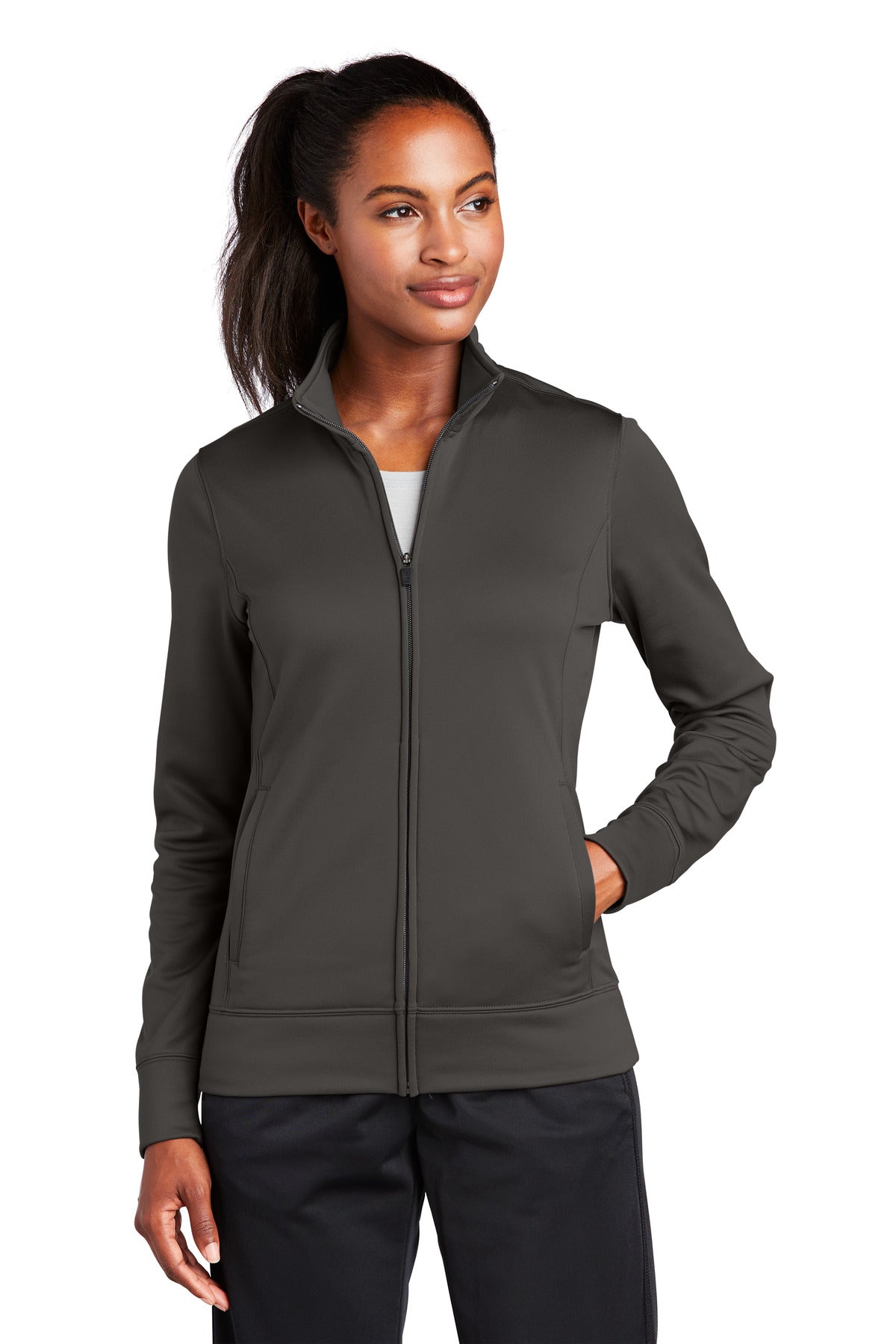 Sport-Tek® Women's Sport-Wick® Fleece Full-Zip Jacket.  LST241