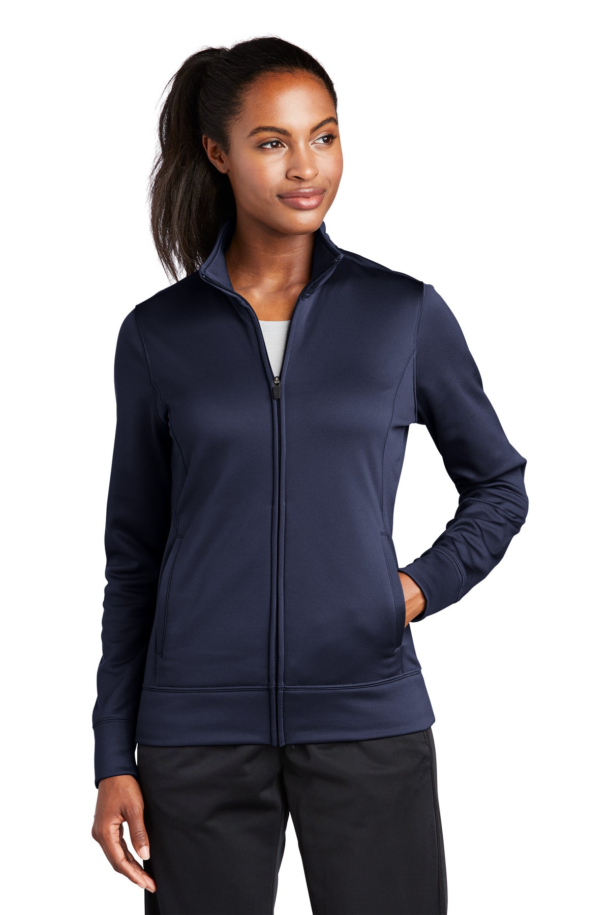 Sport-Tek® Women's Sport-Wick® Fleece Full-Zip Jacket.  LST241