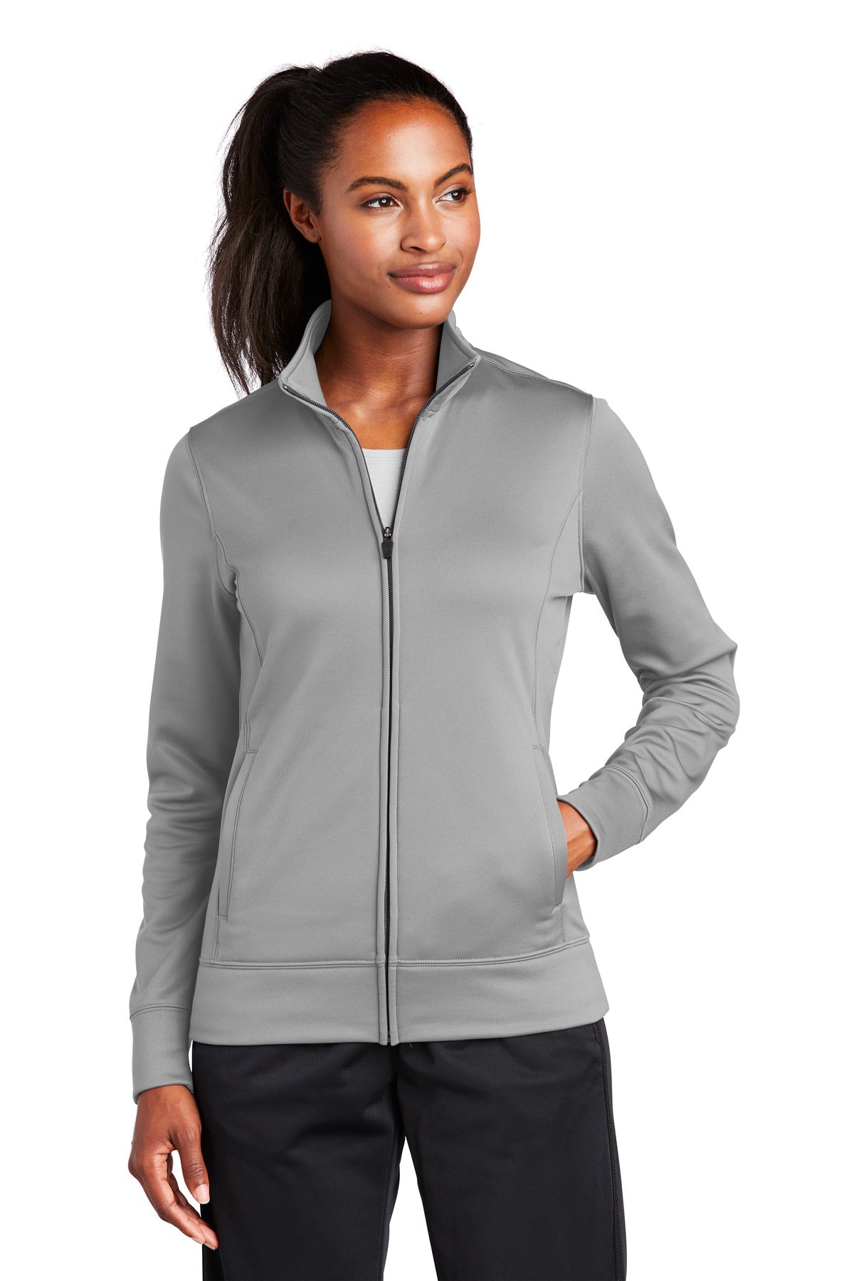 Sport-Tek® Women's Sport-Wick® Fleece Full-Zip Jacket.  LST241