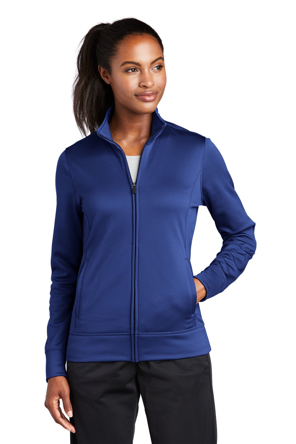 Sport-Tek® Women's Sport-Wick® Fleece Full-Zip Jacket.  LST241