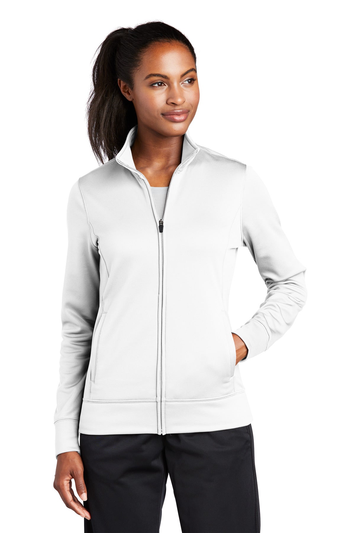 Sport-Tek® Women's Sport-Wick® Fleece Full-Zip Jacket.  LST241