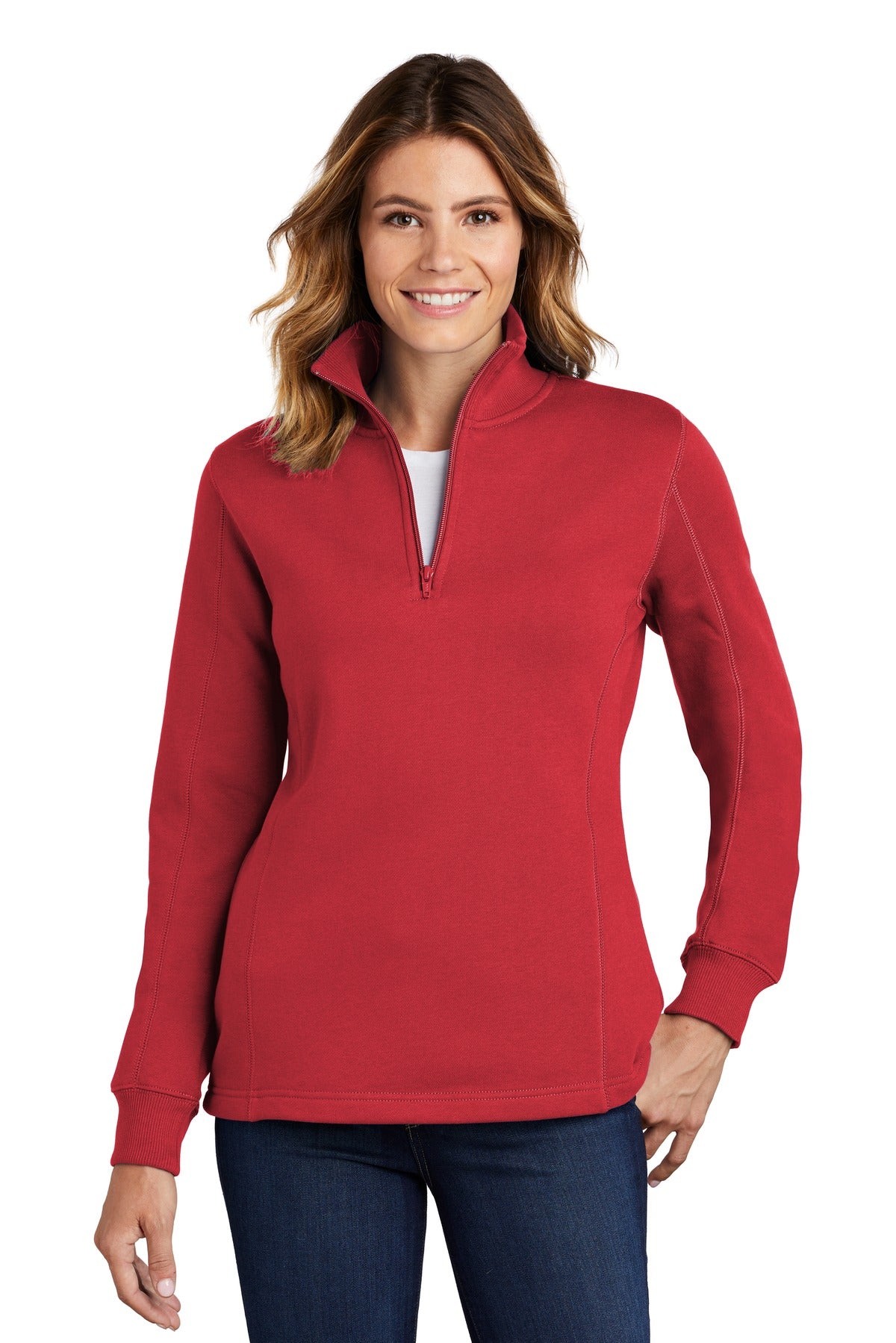 Sport-Tek® Women's 1/4-Zip Sweatshirt. LST253