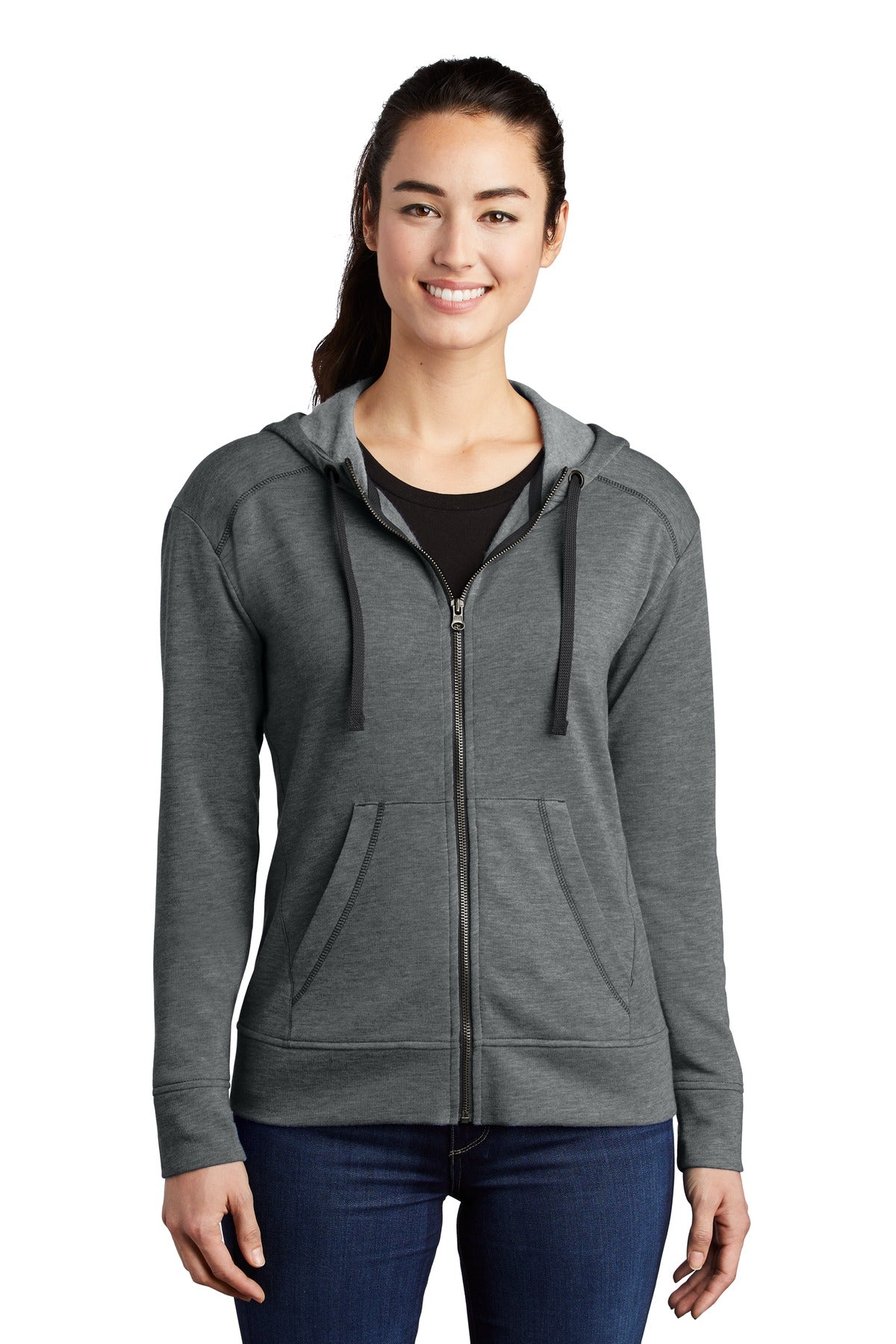 Sport-Tek ® Women's PosiCharge ® Tri-Blend Wicking Fleece Full-Zip Hooded Jacket LST293