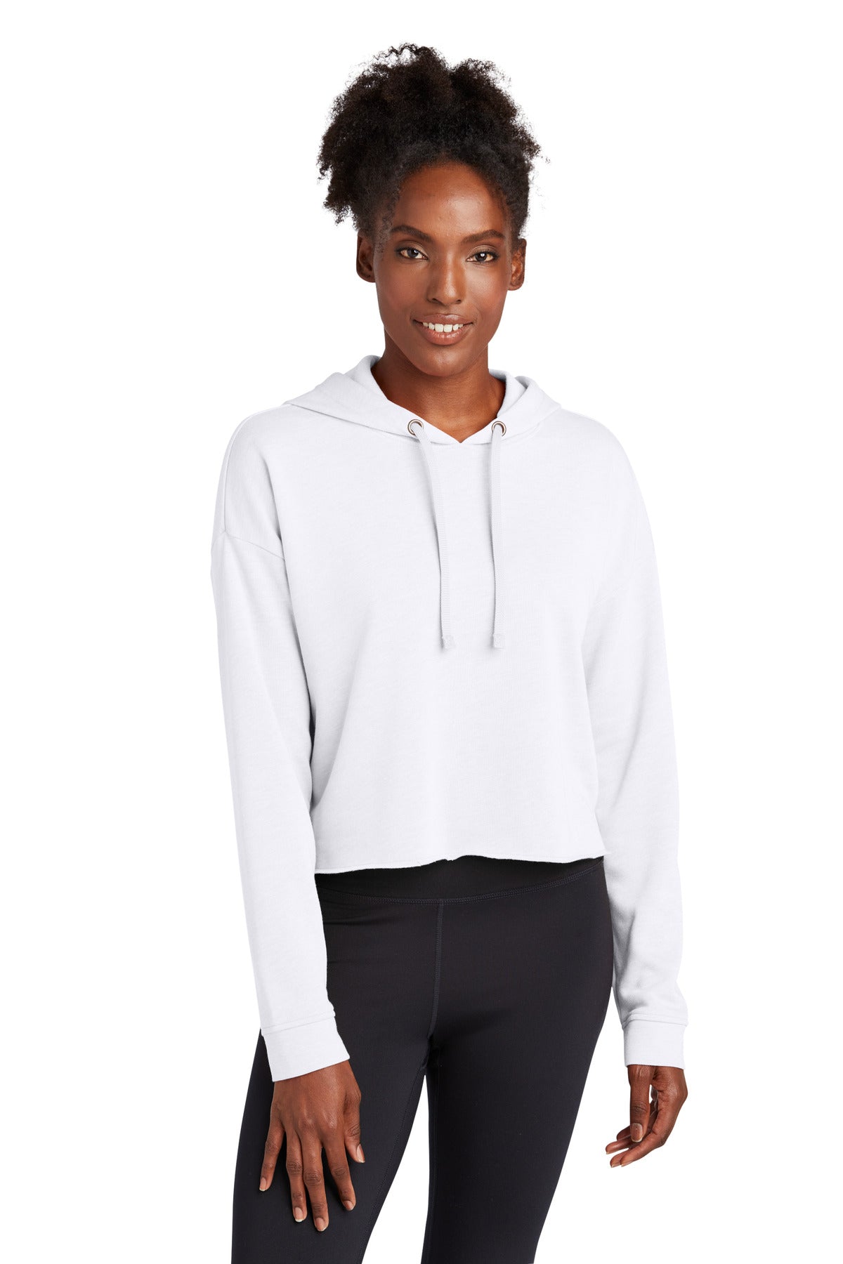 Sport-Tek ® Women's PosiCharge ® Tri-Blend Wicking Fleece Crop Hooded Pullover LST298