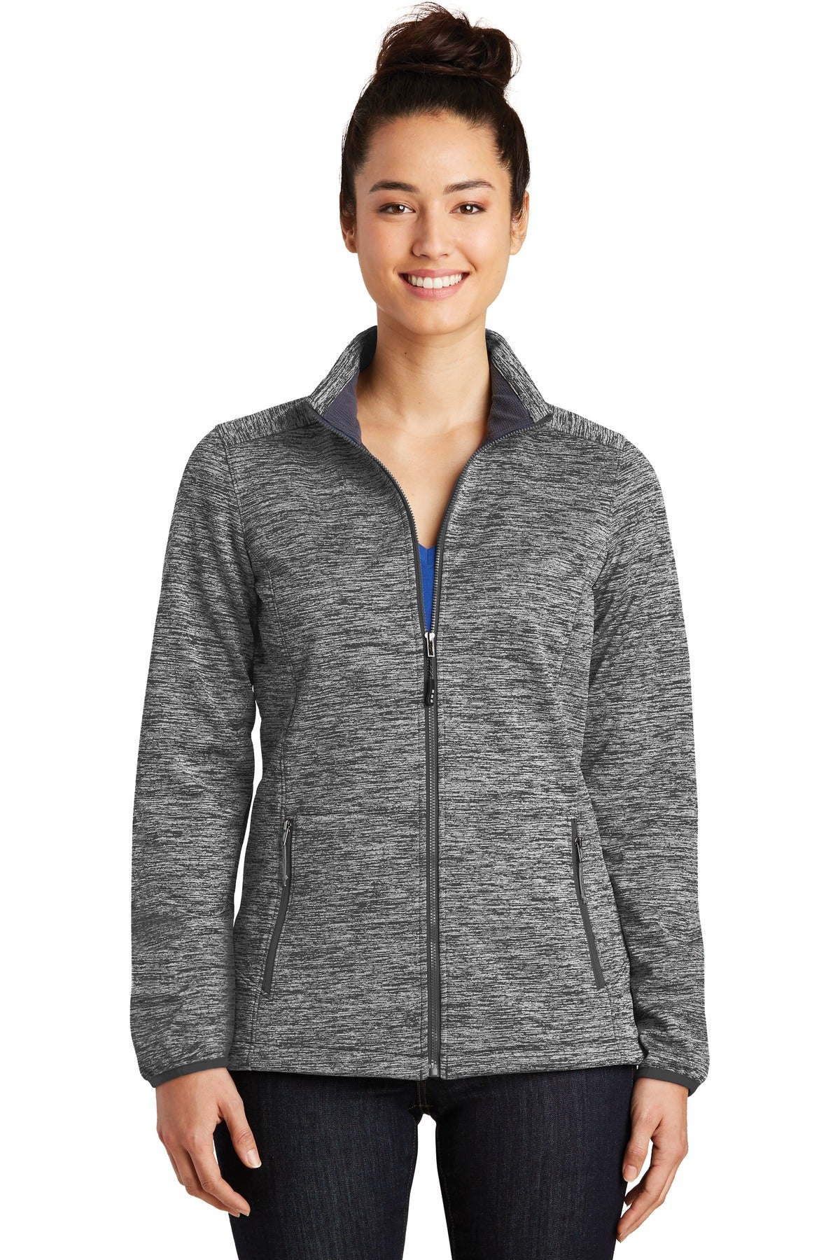 Sport-Tek® Women's PosiCharge® Electric Heather Soft Shell Jacket. LST30