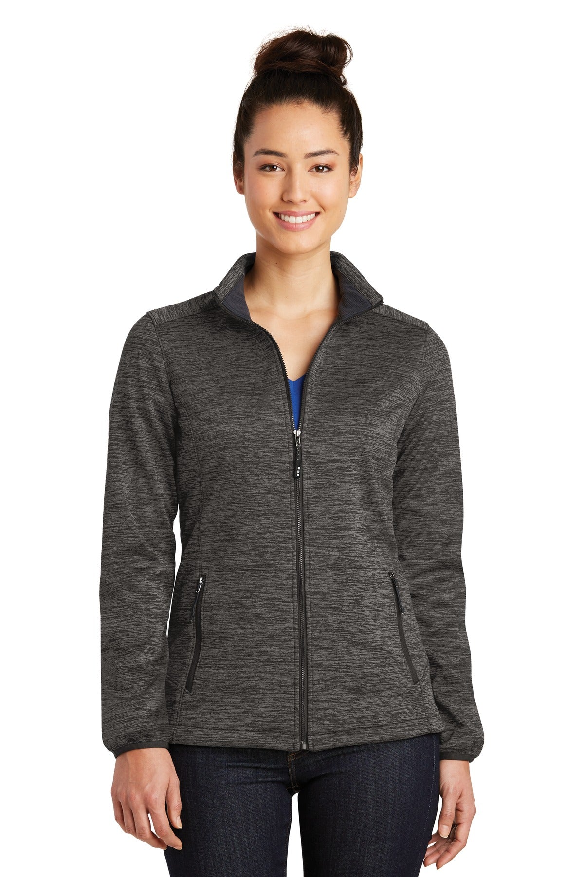 Sport-Tek® Women's PosiCharge® Electric Heather Soft Shell Jacket. LST30