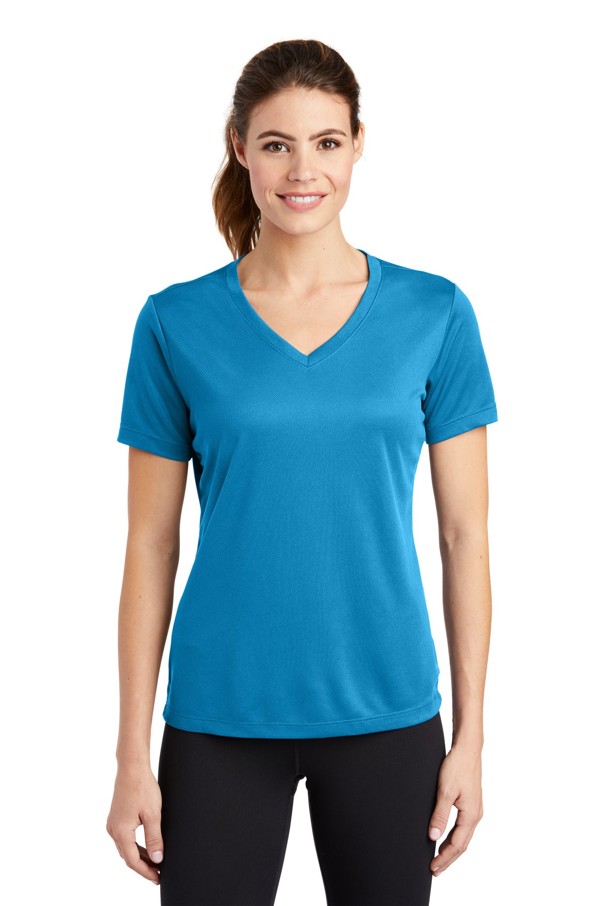 Sport-Tek® Women's PosiCharge® RacerMesh® V-Neck Tee. LST340