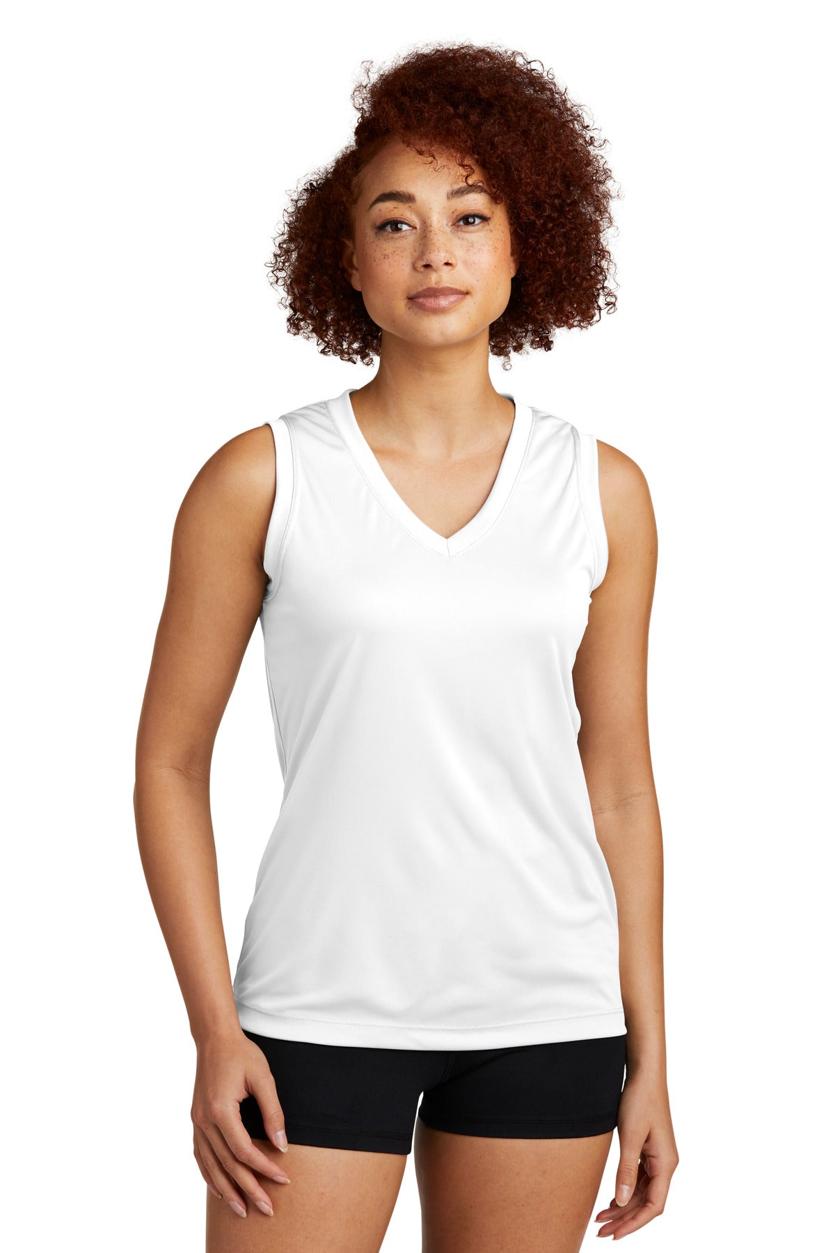 Sport-Tek® Women's Sleeveless PosiCharge® Competitor™ V-Neck Tee. LST352