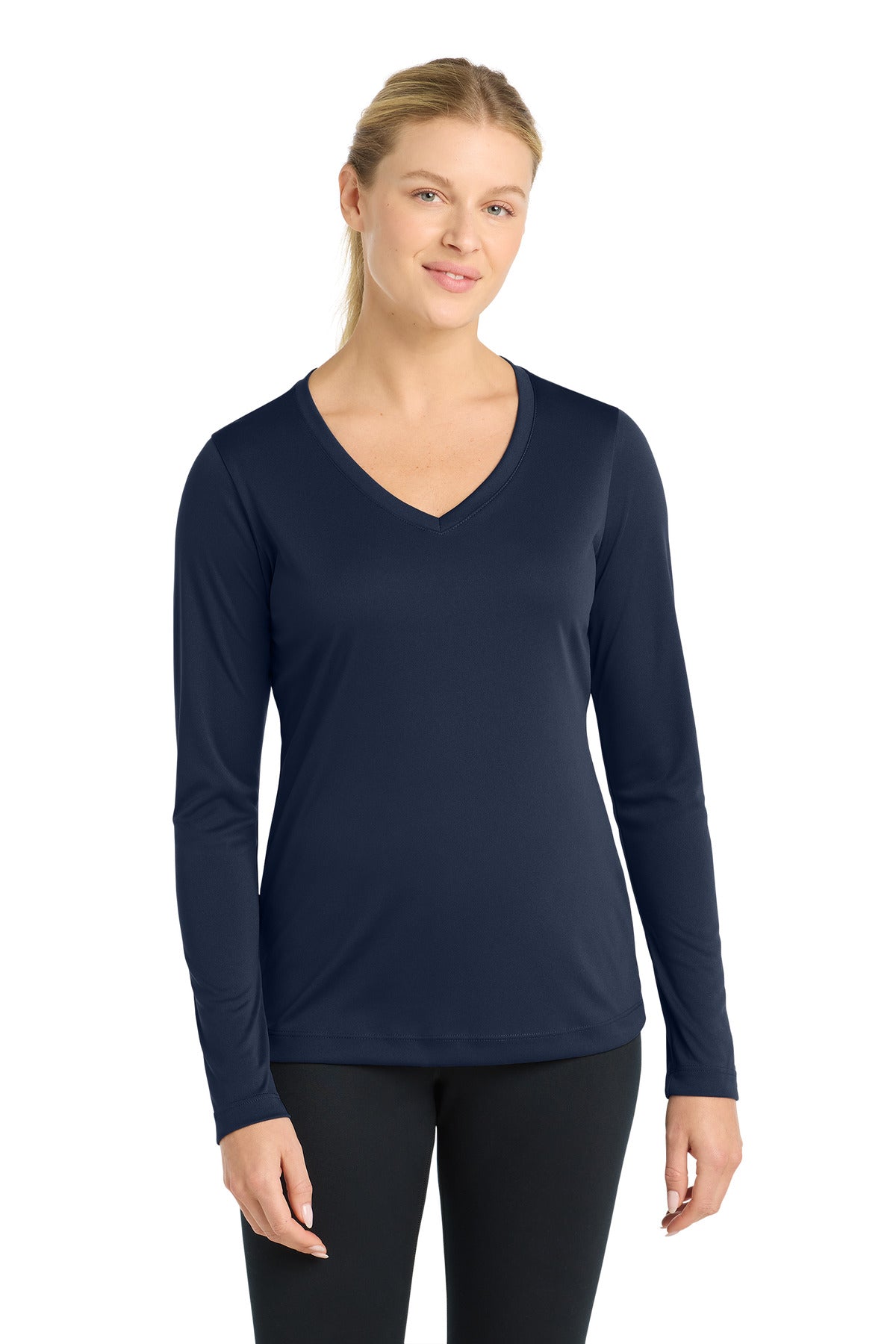 Sport-Tek® Women's Long Sleeve PosiCharge® Competitor™ V-Neck Tee. LST353LS