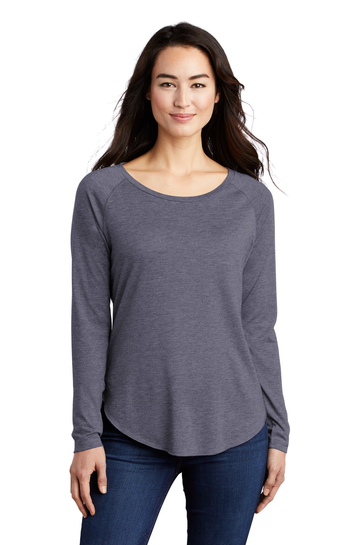 Sport-Tek ® Women's PosiCharge ® Long Sleeve Tri-Blend Wicking Scoop Neck Raglan Tee LST400LS