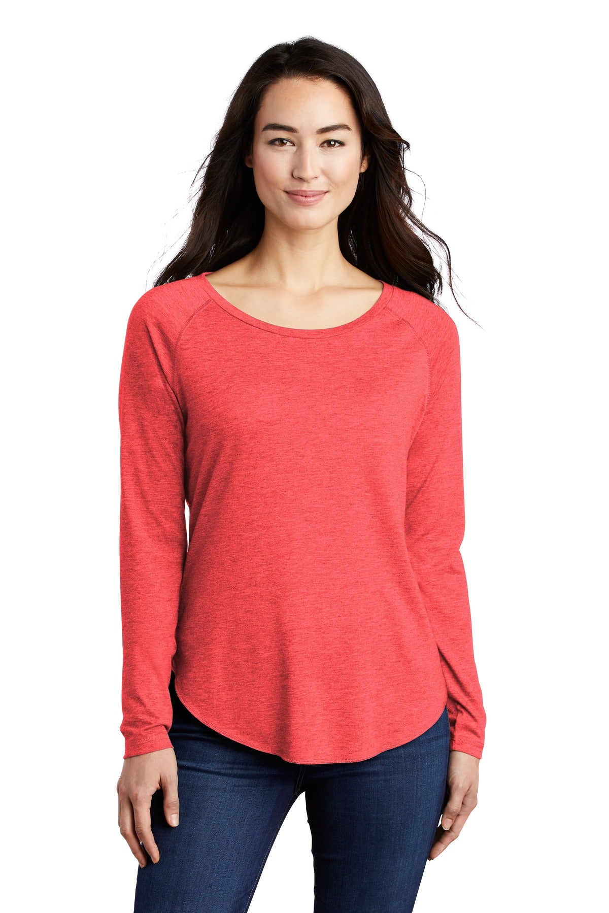 Sport-Tek ® Women's PosiCharge ® Long Sleeve Tri-Blend Wicking Scoop Neck Raglan Tee LST400LS