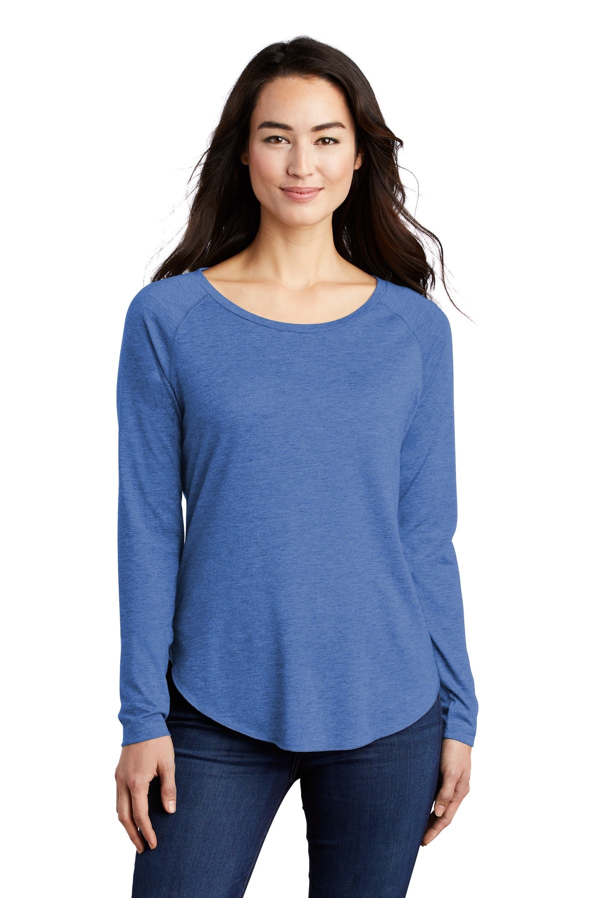 Sport-Tek ® Women's PosiCharge ® Long Sleeve Tri-Blend Wicking Scoop Neck Raglan Tee LST400LS