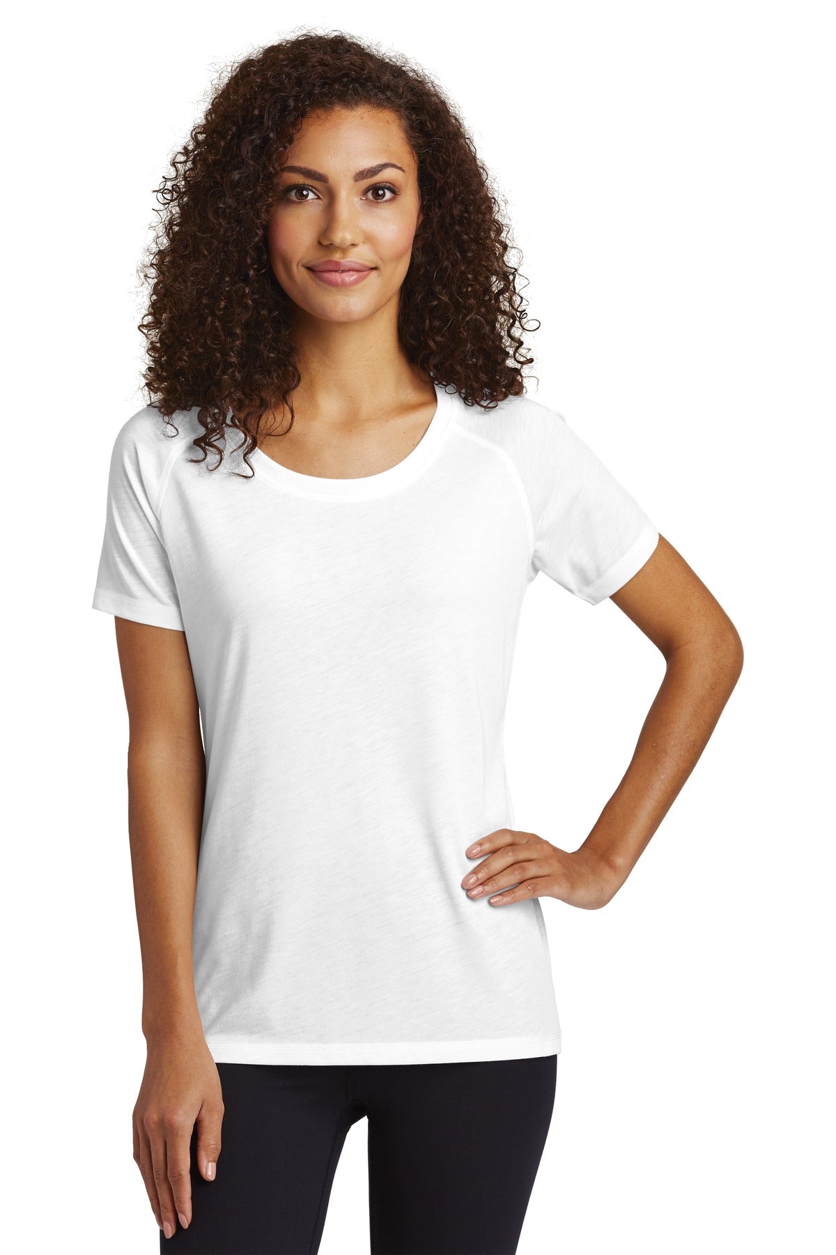 Sport-Tek ® Women's PosiCharge ® Tri-Blend Wicking Scoop Neck Raglan Tee. LST400