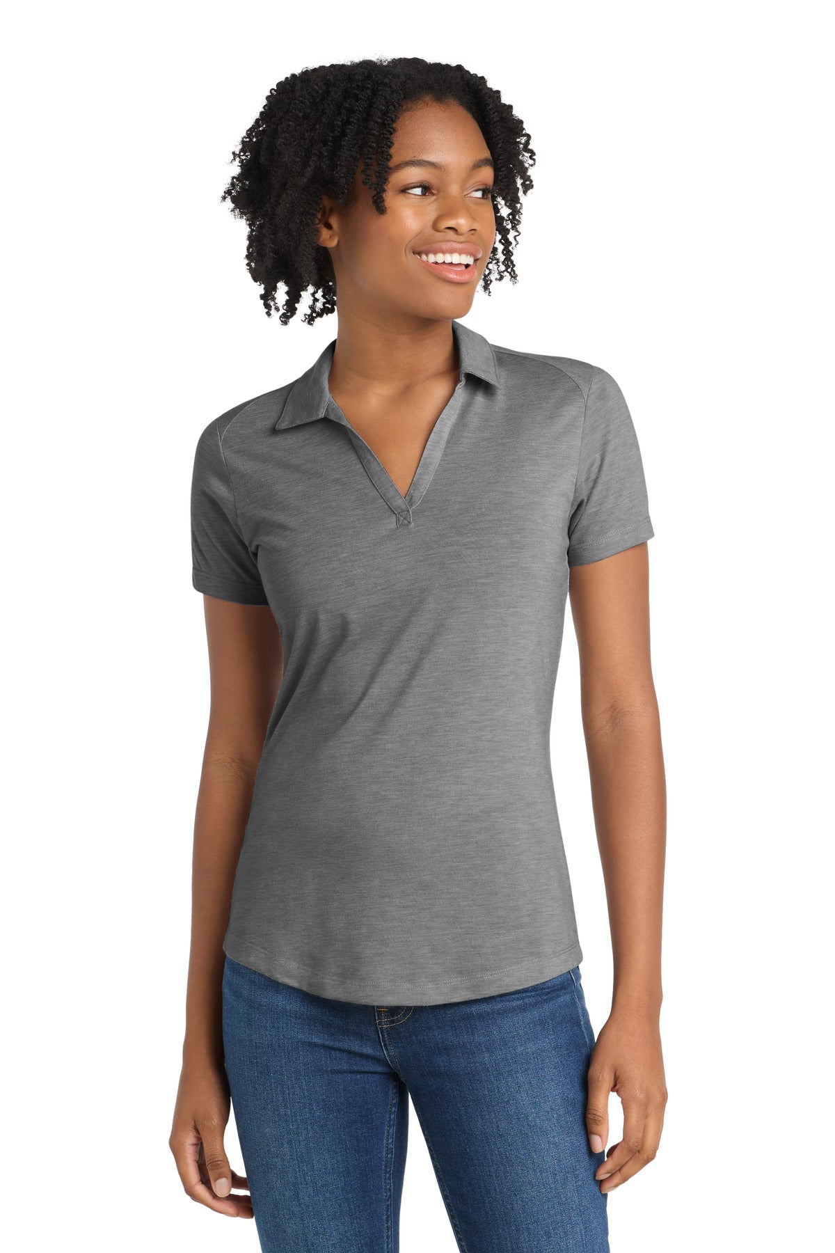 Sport-Tek ® Women's PosiCharge ® Tri-Blend Wicking Polo. LST405
