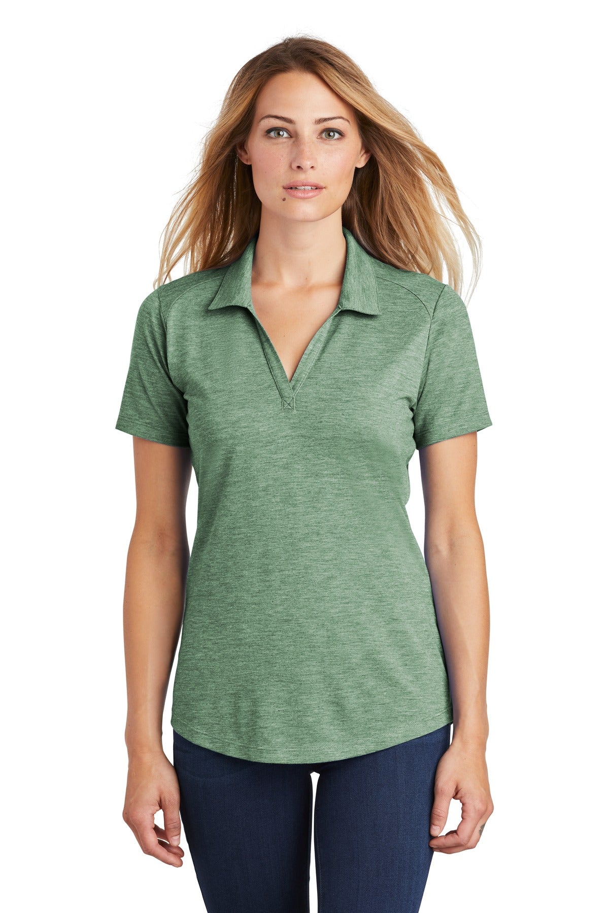 Sport-Tek ® Women's PosiCharge ® Tri-Blend Wicking Polo. LST405