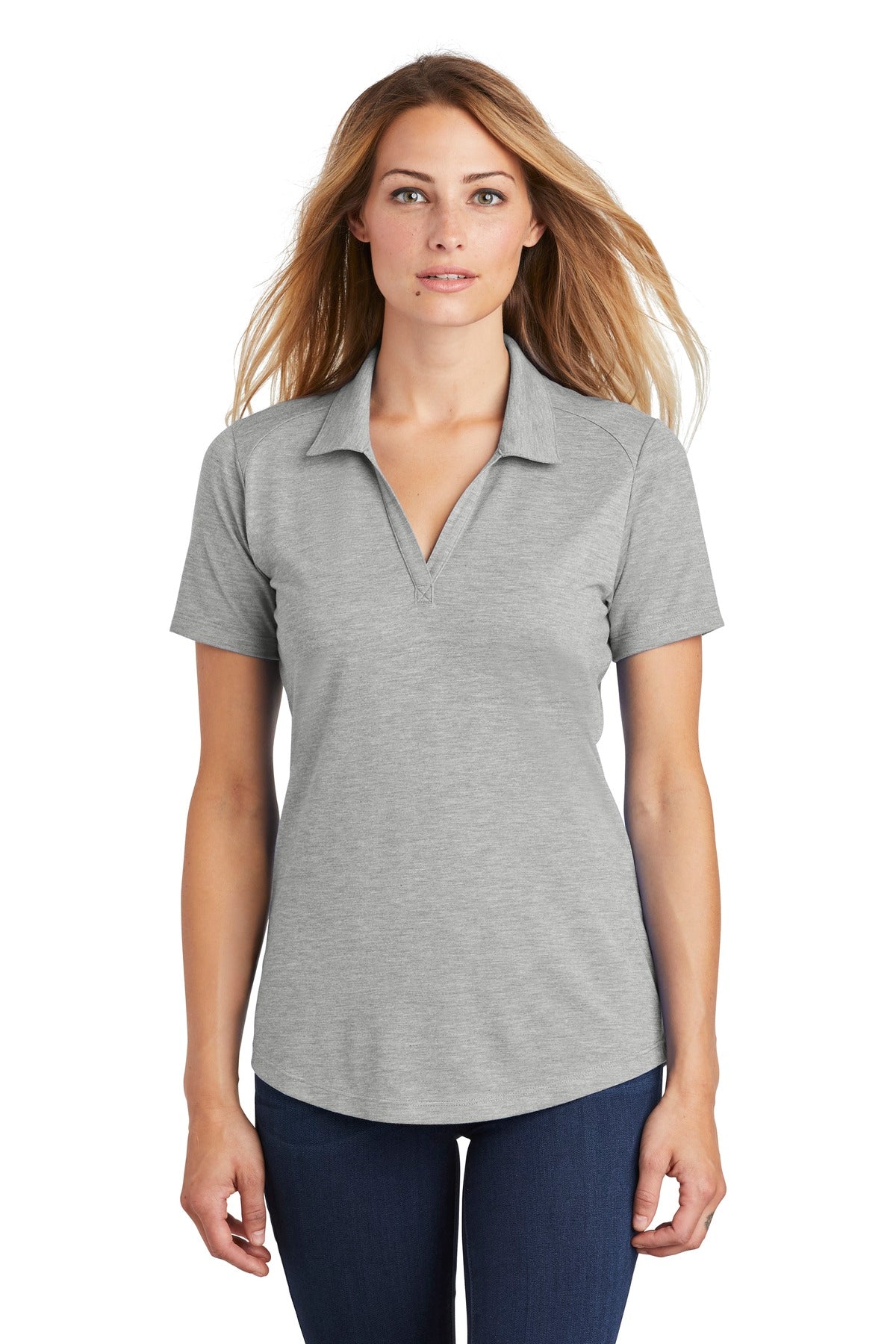 Sport-Tek ® Women's PosiCharge ® Tri-Blend Wicking Polo. LST405