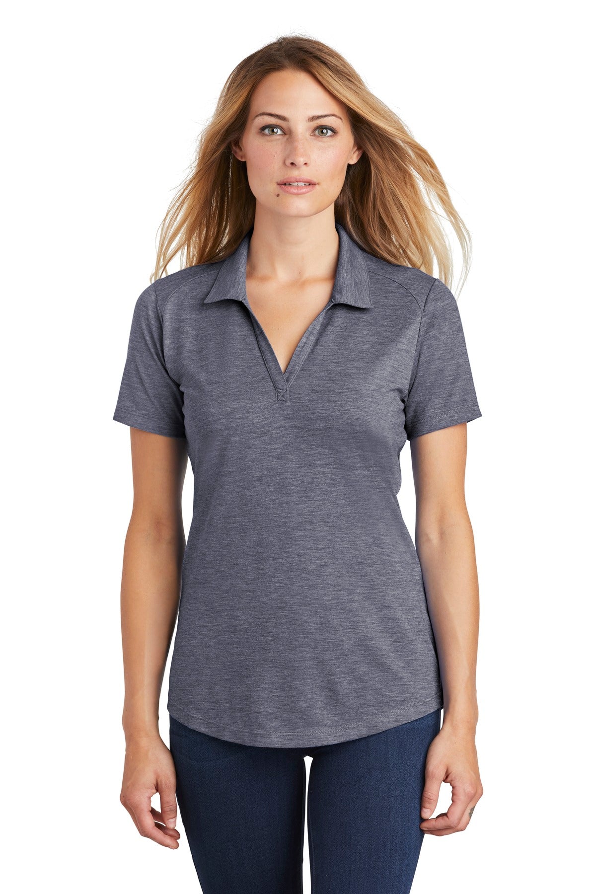 Sport-Tek ® Women's PosiCharge ® Tri-Blend Wicking Polo. LST405