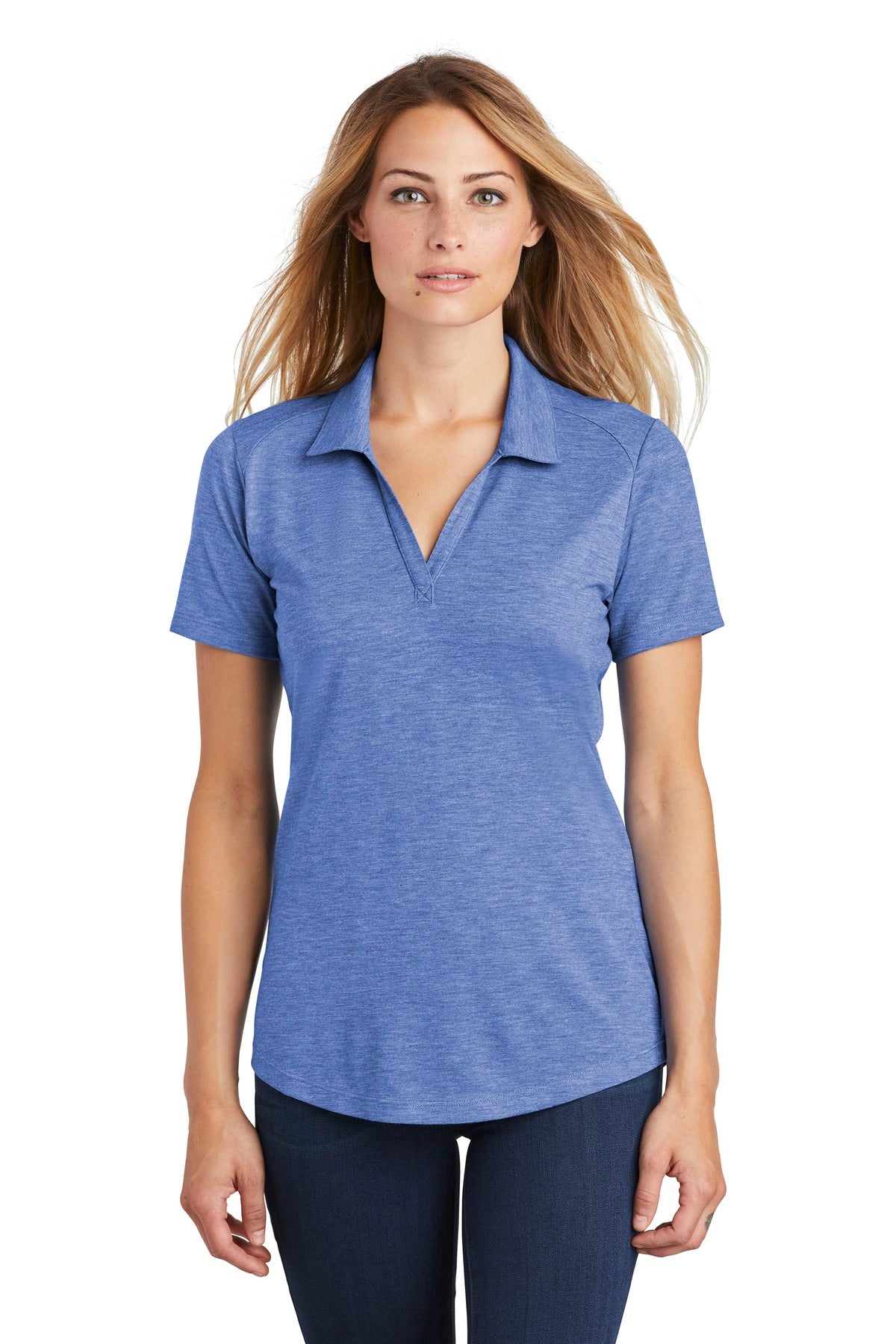 Sport-Tek ® Women's PosiCharge ® Tri-Blend Wicking Polo. LST405