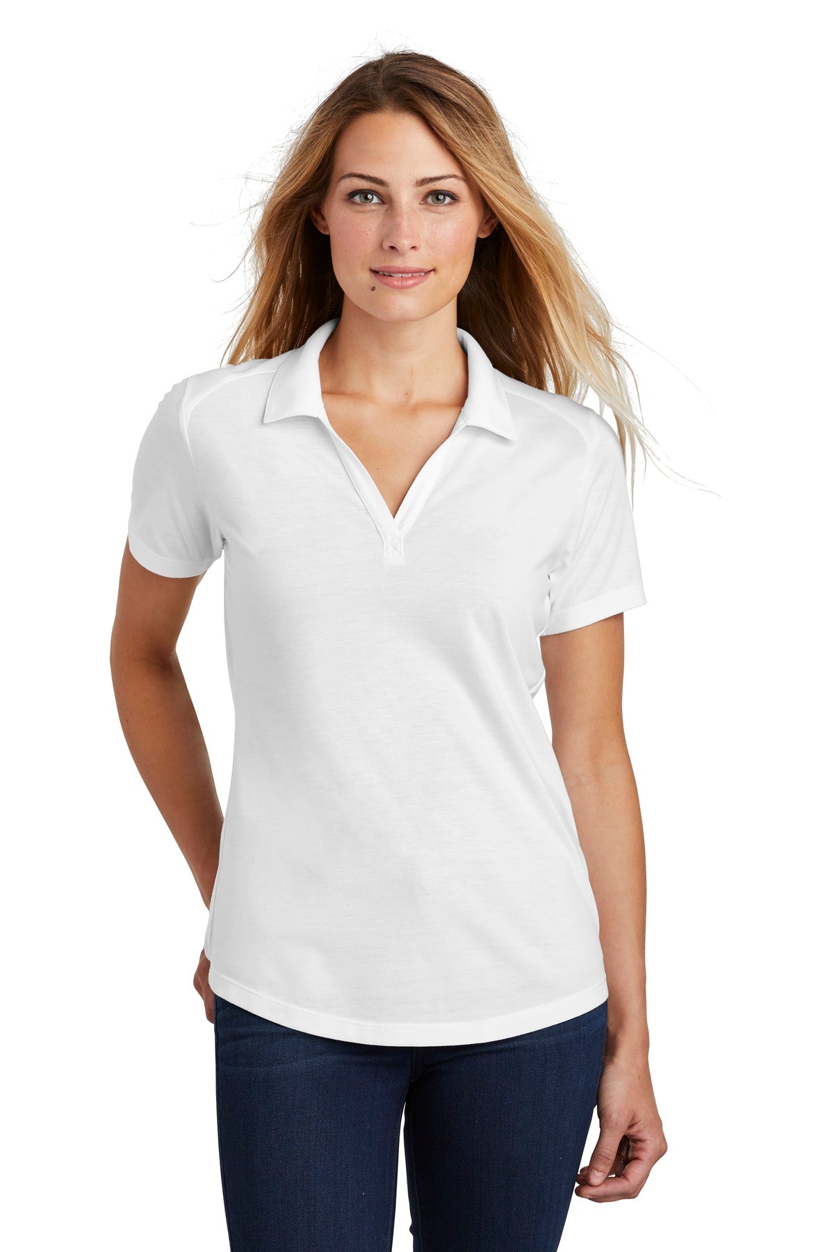 Sport-Tek ® Women's PosiCharge ® Tri-Blend Wicking Polo. LST405