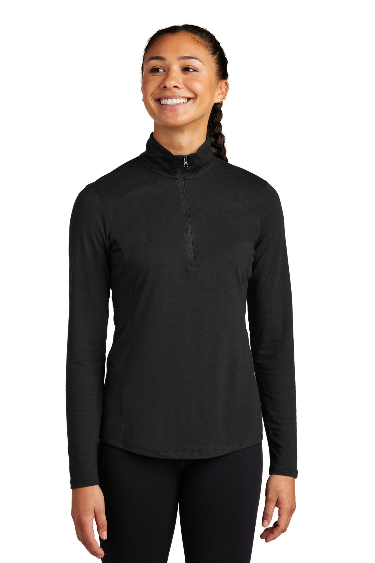 Sport-Tek ? Women's PosiCharge ? Tri-Blend Wicking 1/4-Zip Pullover. LST407