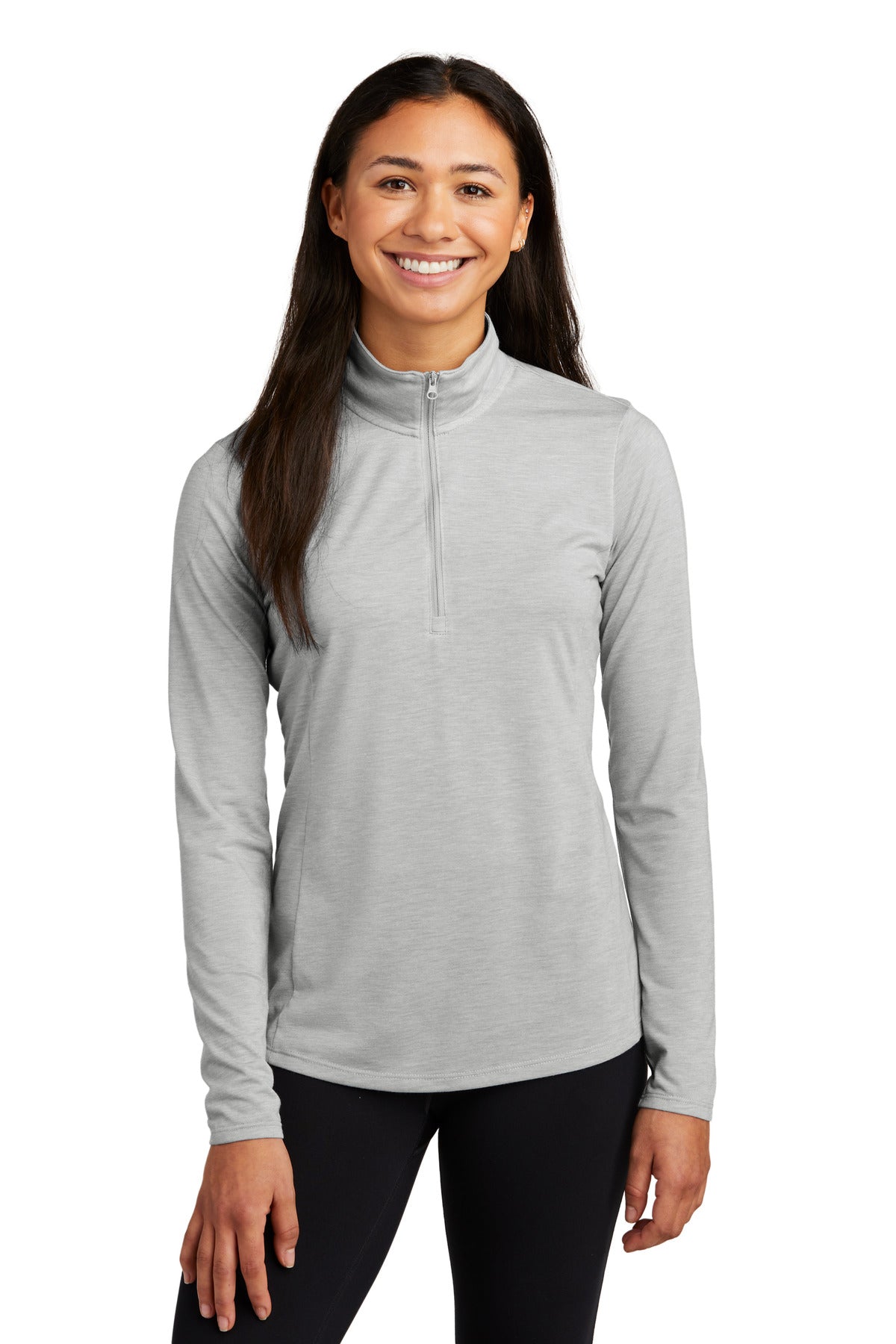 Sport-Tek ? Women's PosiCharge ? Tri-Blend Wicking 1/4-Zip Pullover. LST407