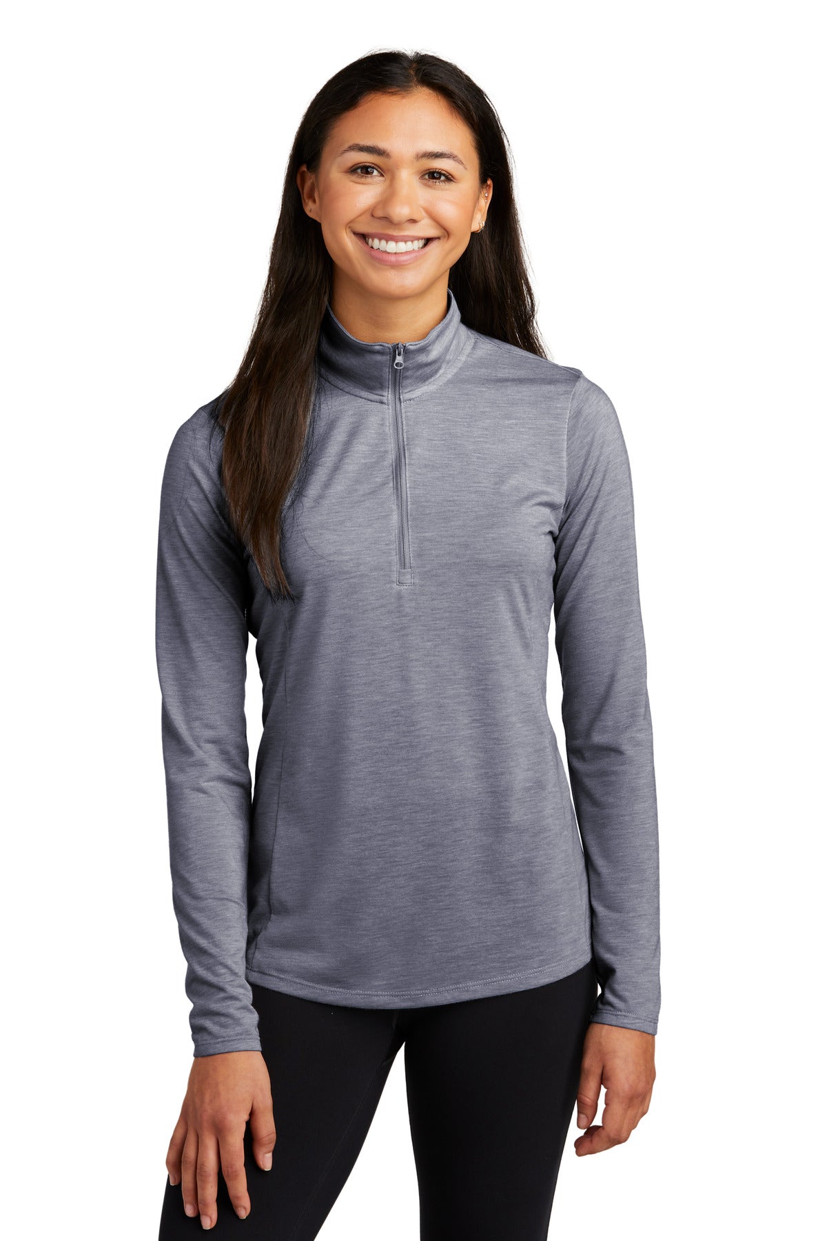 Sport-Tek ? Women's PosiCharge ? Tri-Blend Wicking 1/4-Zip Pullover. LST407