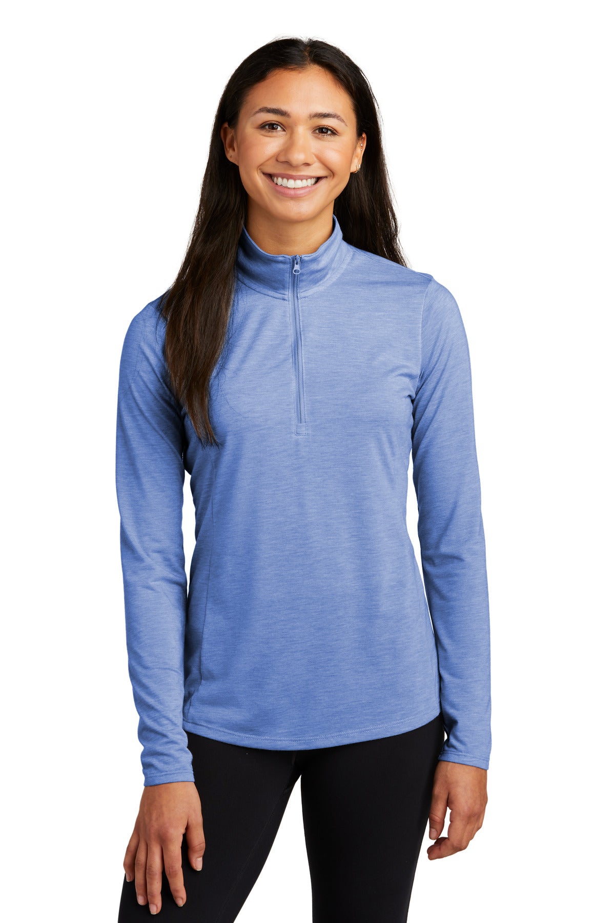 Sport-Tek ? Women's PosiCharge ? Tri-Blend Wicking 1/4-Zip Pullover. LST407