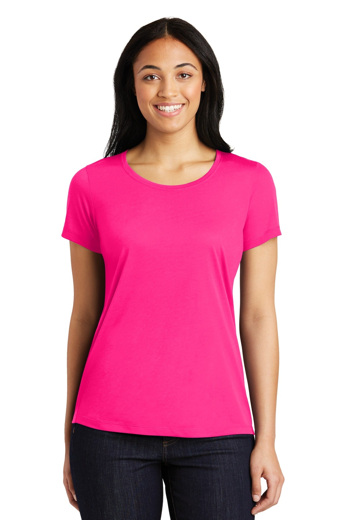 Sport-Tek® Women's PosiCharge® Competitor™ Cotton Touch™ Scoop Neck Tee. LST450