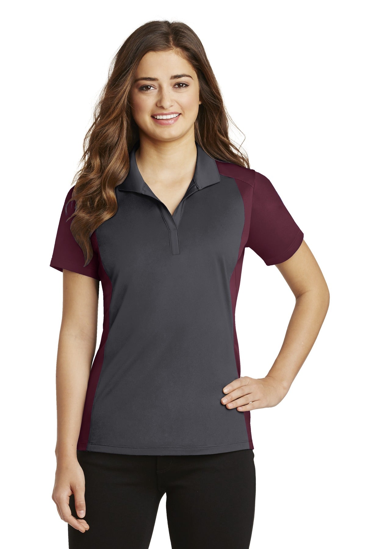 Sport-Tek® Women's Colorblock Micropique Sport-Wick® Polo. LST652