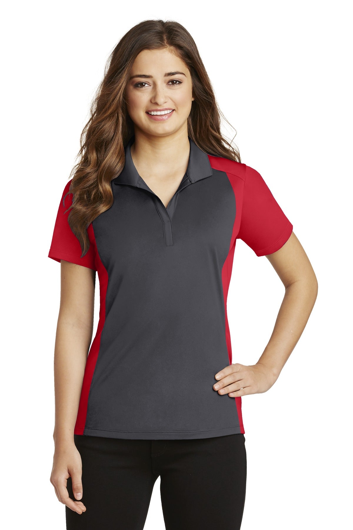 Sport-Tek® Women's Colorblock Micropique Sport-Wick® Polo. LST652