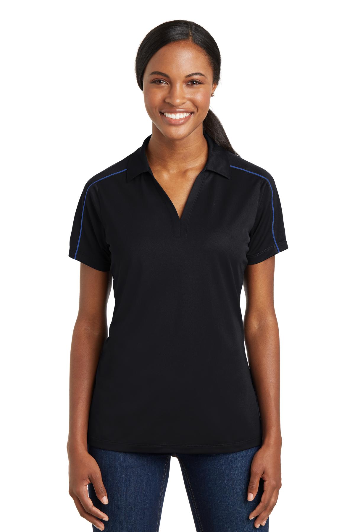 Sport-Tek® Women's Micropique Sport-Wick® Piped Polo. LST653