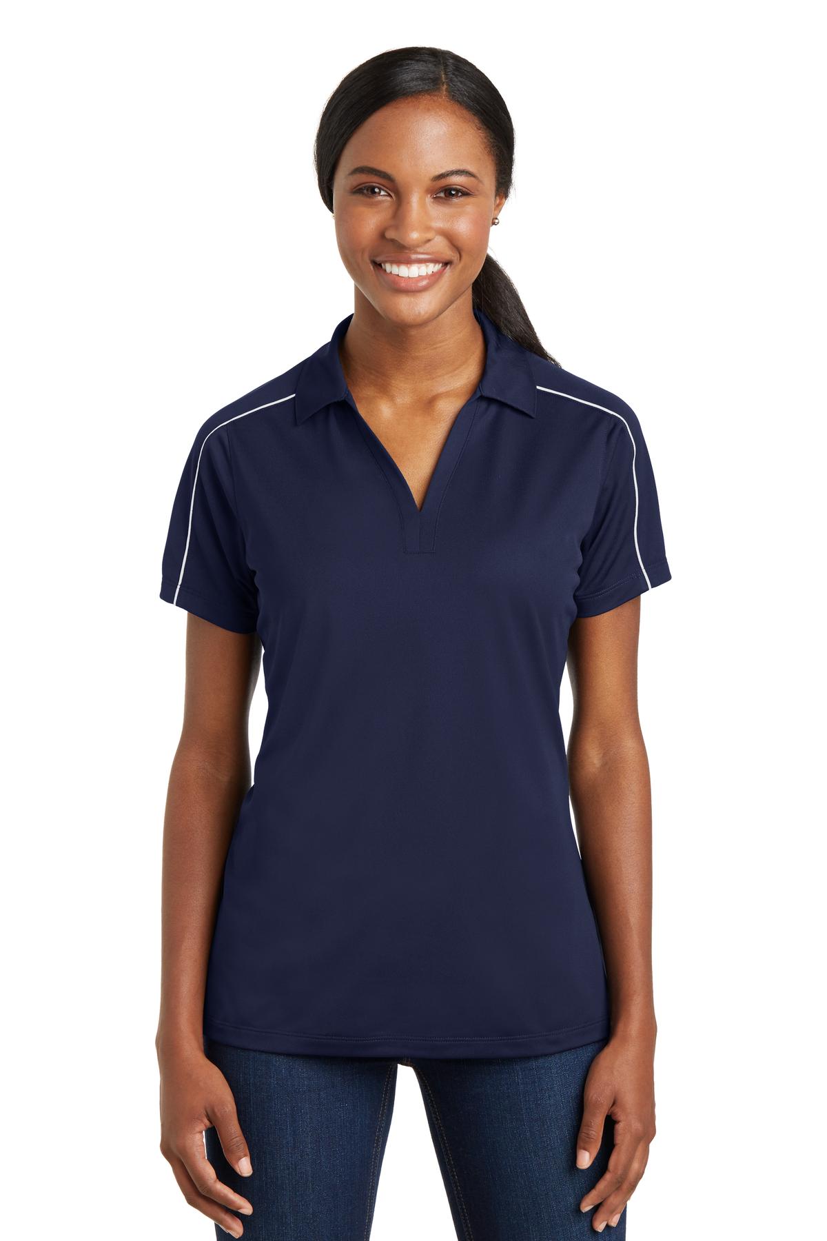 Sport-Tek® Women's Micropique Sport-Wick® Piped Polo. LST653