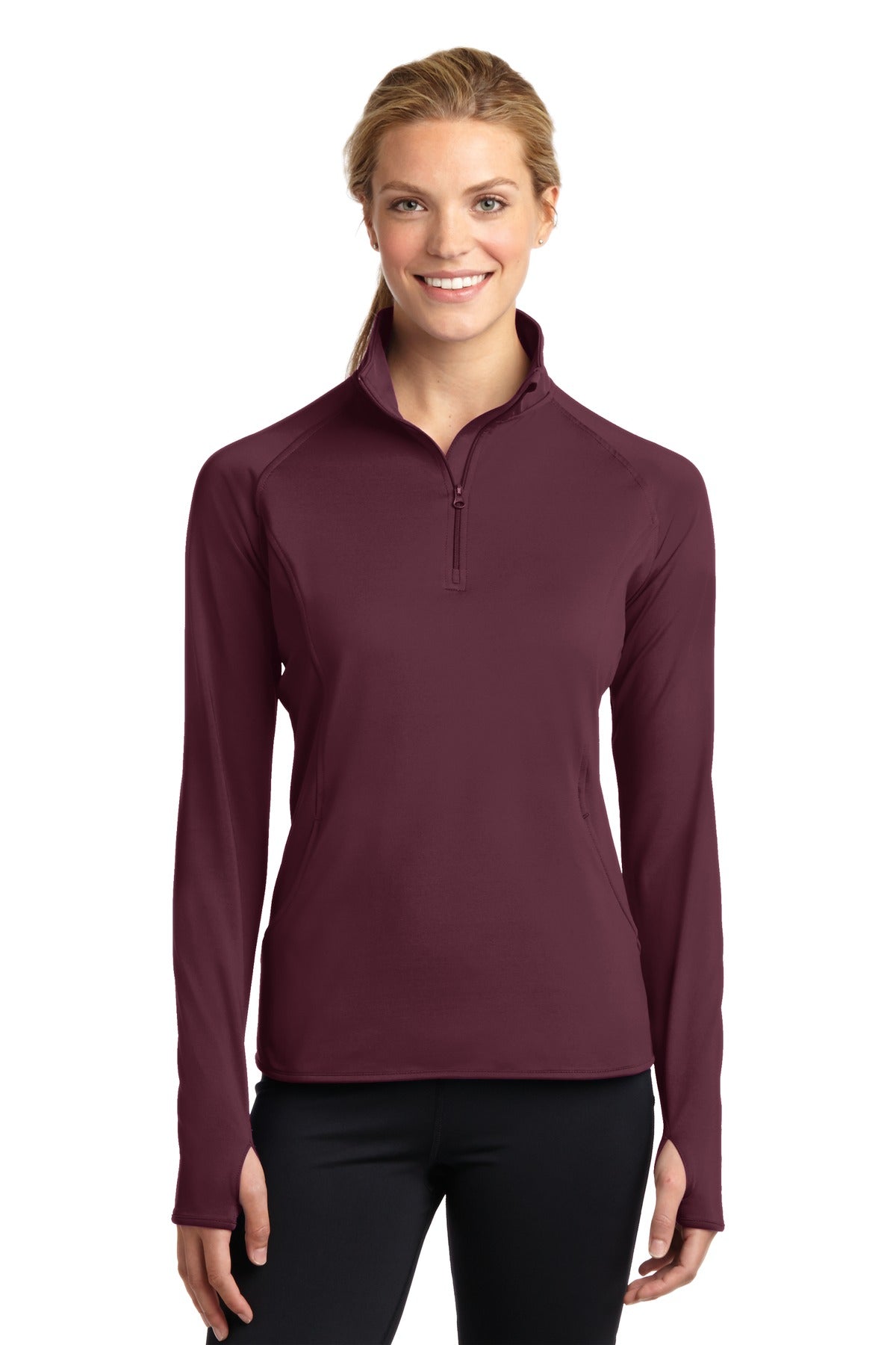 Sport-Tek® Women's Sport-Wick® Stretch 1/4-Zip Pullover. LST850