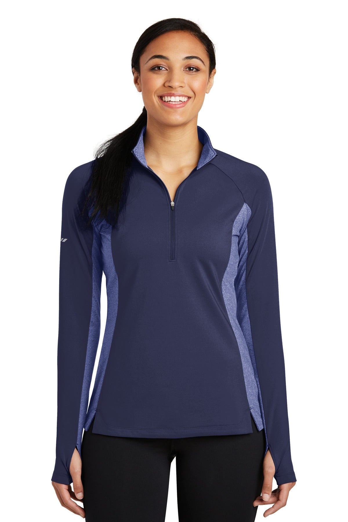 Sport-Tek® Women's Sport-Wick® Stretch Contrast 1/4-Zip Pullover. LST854