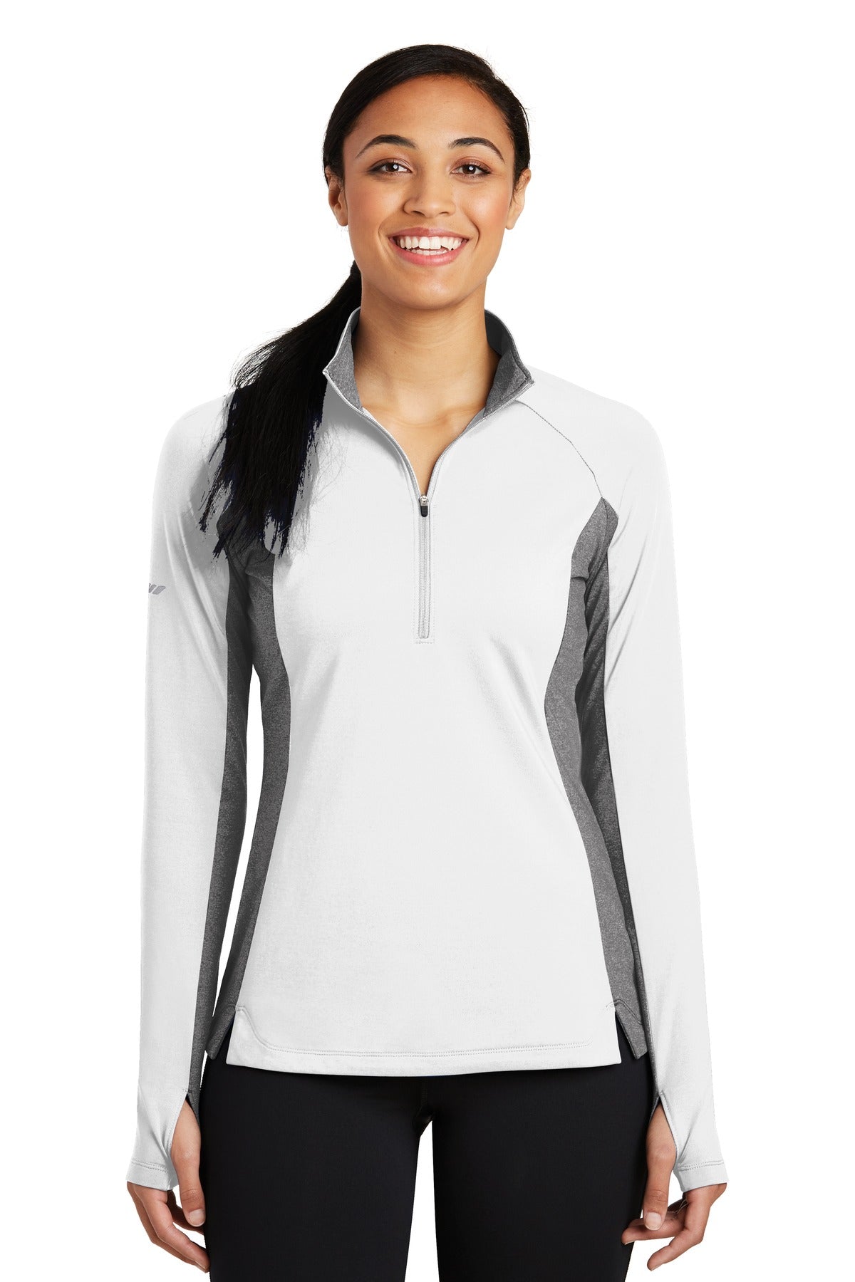 Sport-Tek® Women's Sport-Wick® Stretch Contrast 1/4-Zip Pullover. LST854