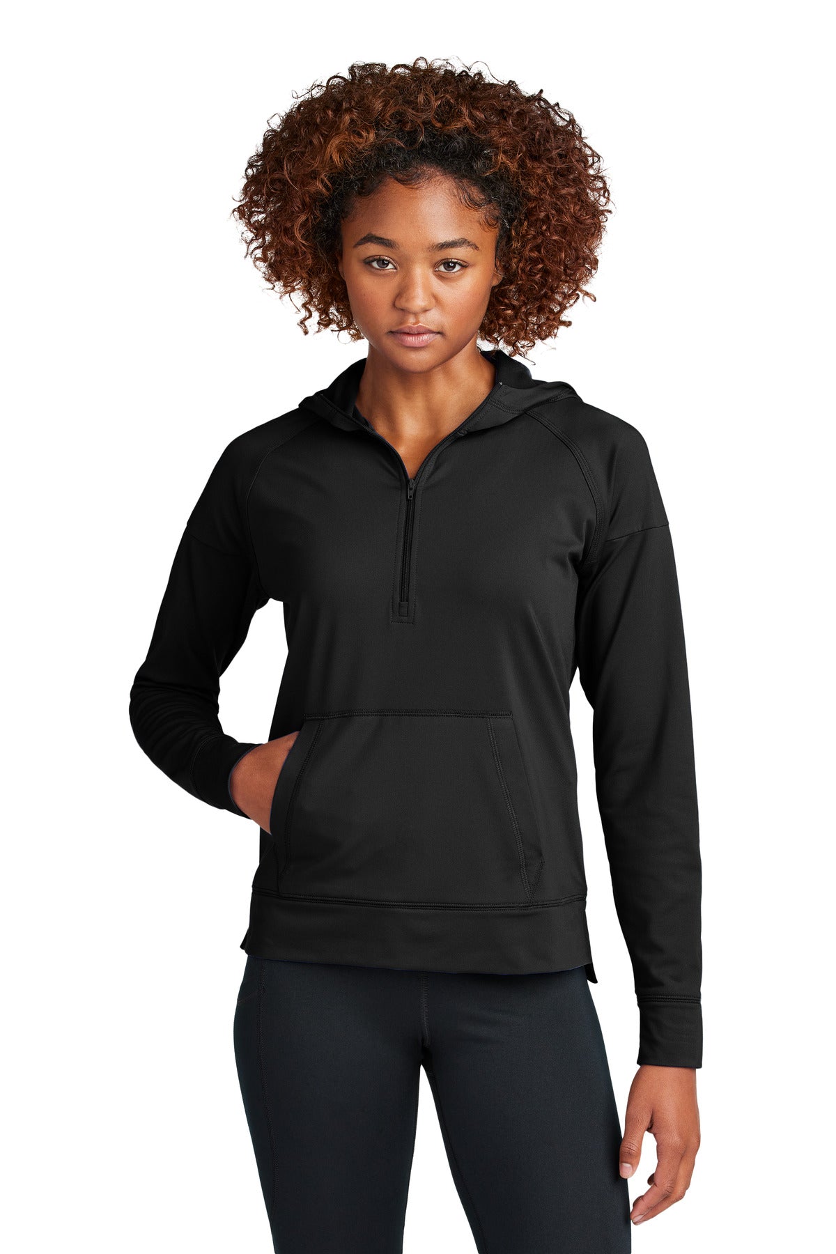 Sport-Tek® Women's Sport-Wick® Stretch 1/2-Zip Hoodie LST856