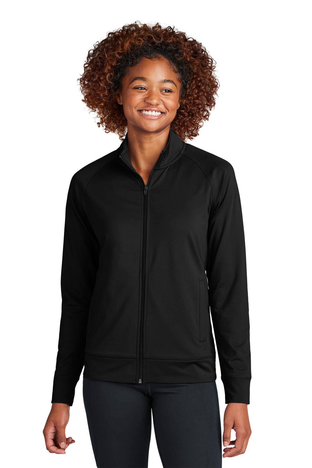 Sport-Tek® Women's Sport-Wick® Stretch Full-Zip Cadet Jacket LST857