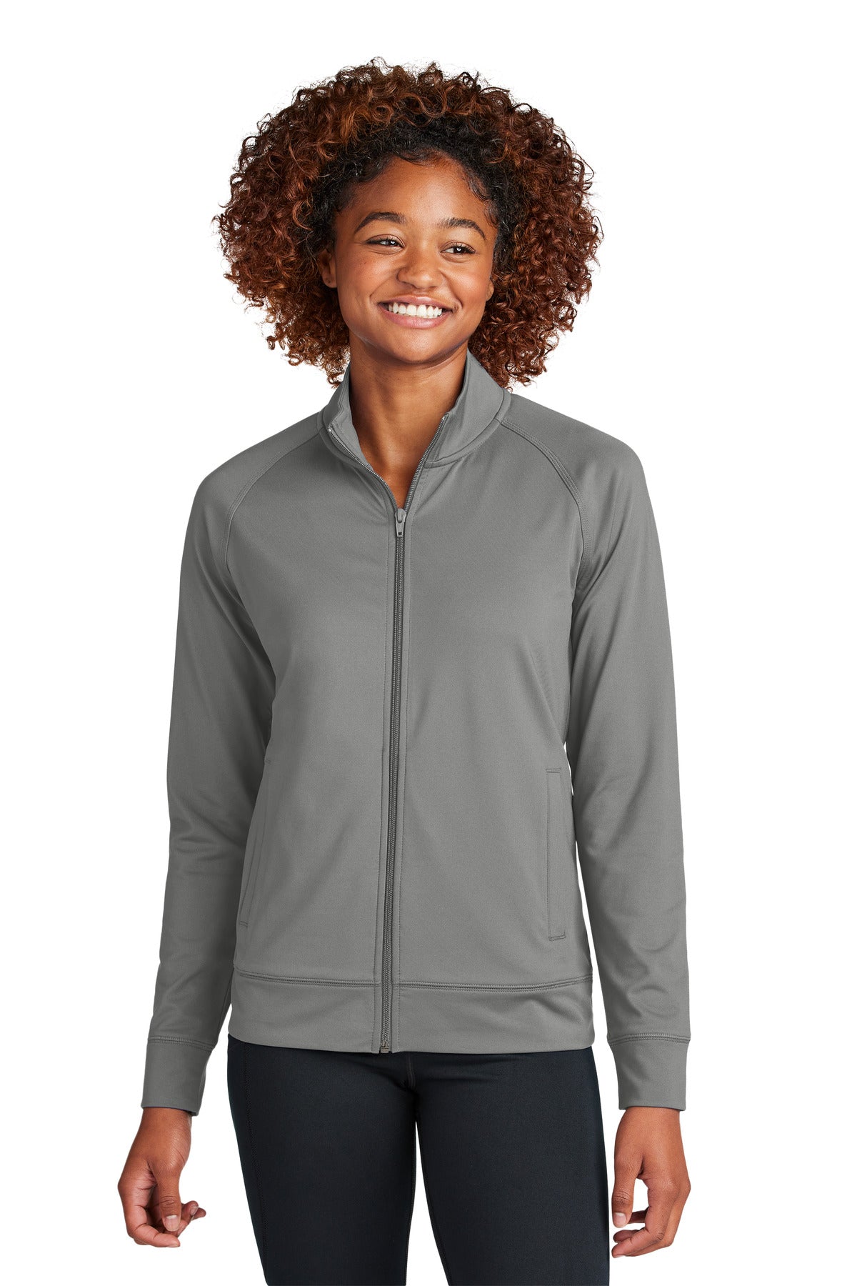 Sport-Tek® Women's Sport-Wick® Stretch Full-Zip Cadet Jacket LST857