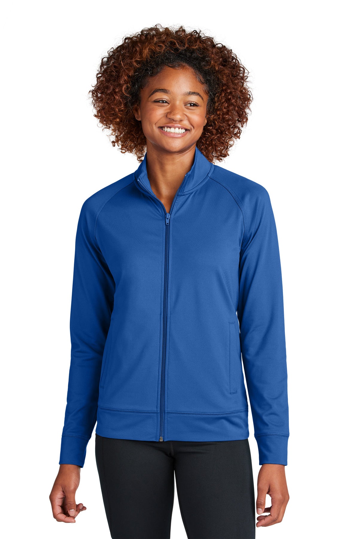 Sport-Tek® Women's Sport-Wick® Stretch Full-Zip Cadet Jacket LST857