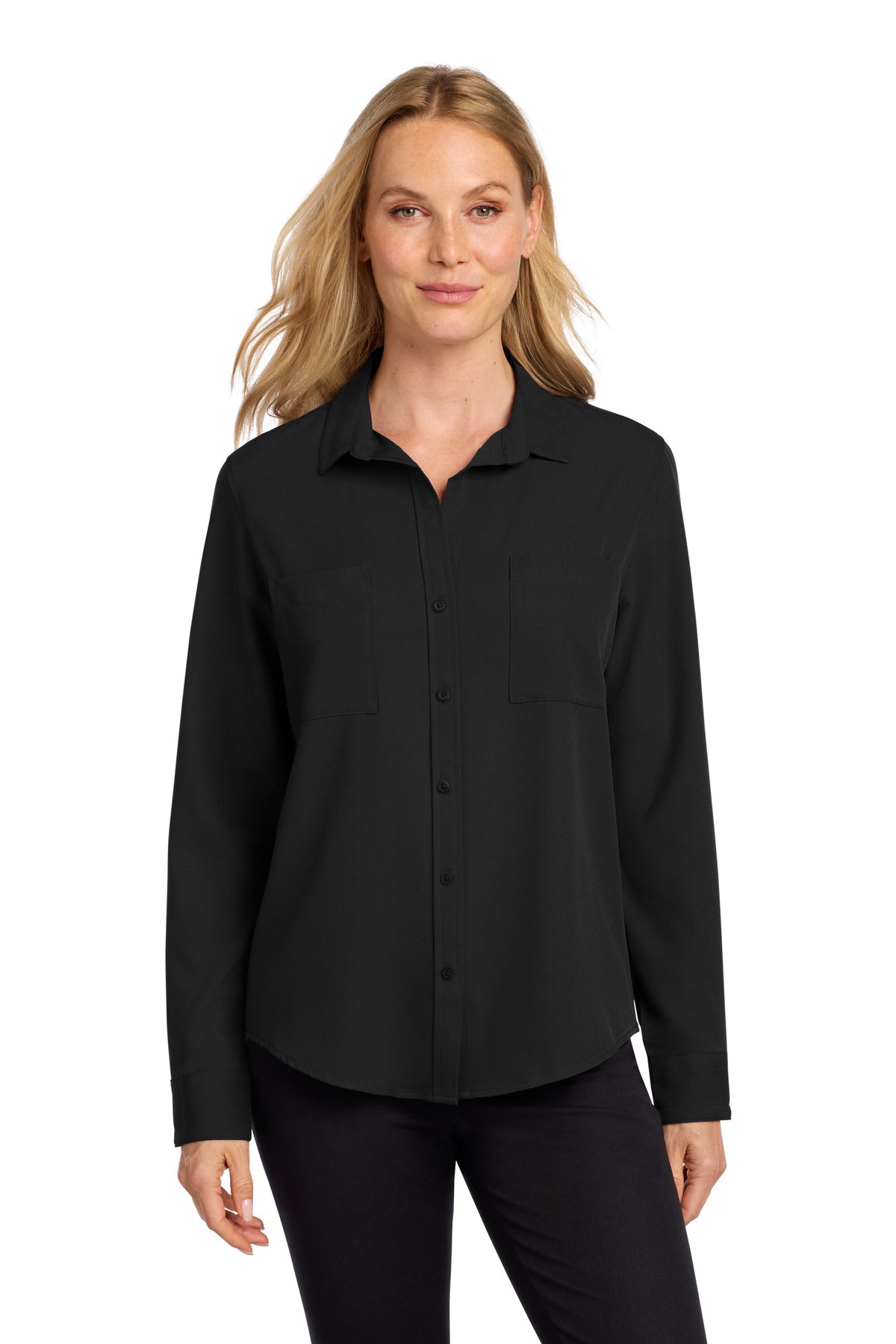 Mercer+Mettle® Women's Stretch Crepe Long Sleeve Camp MM2013