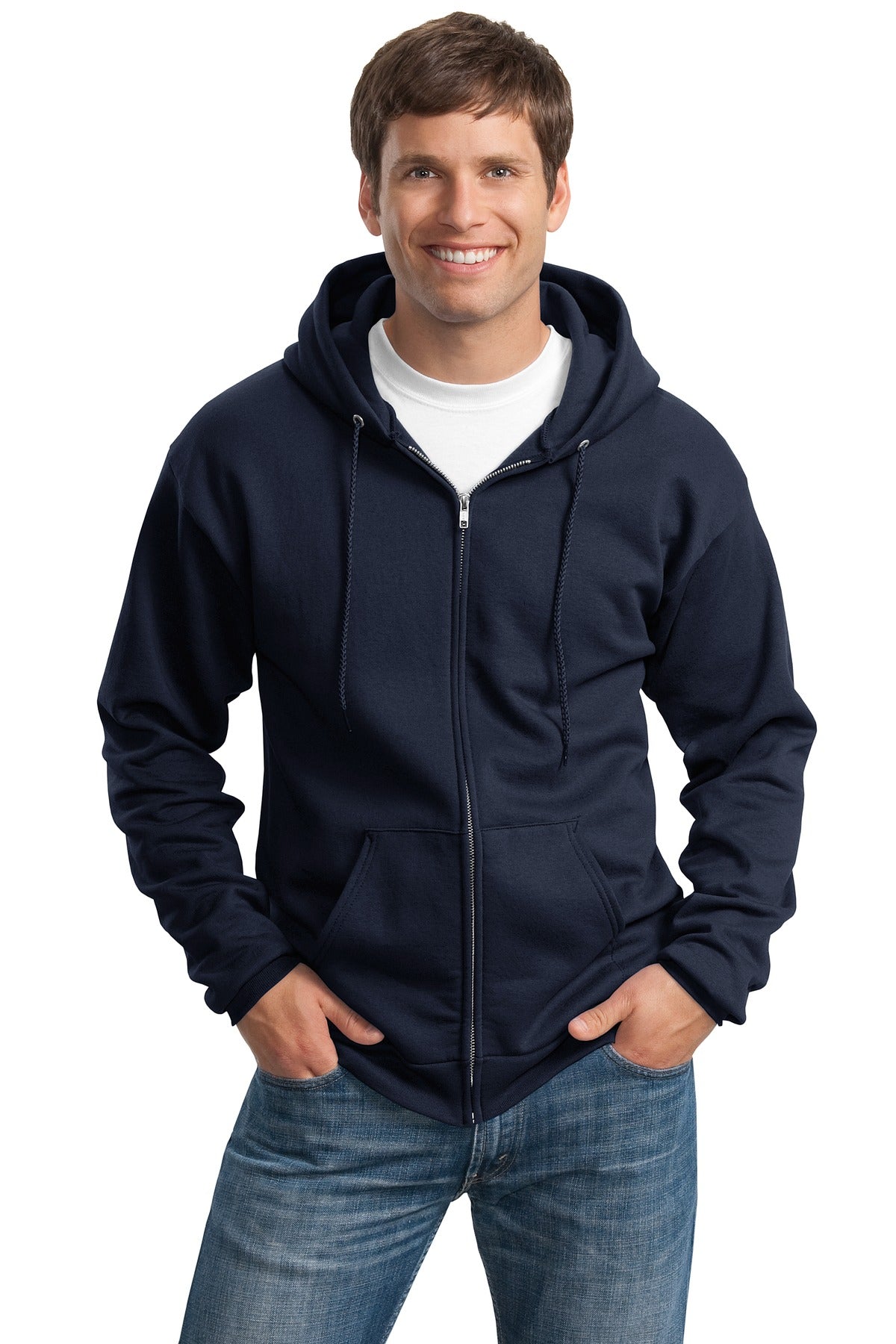 Port & Company? Tall Essential Fleece Full-Zip Hooded Sweatshirt. PC90ZHT