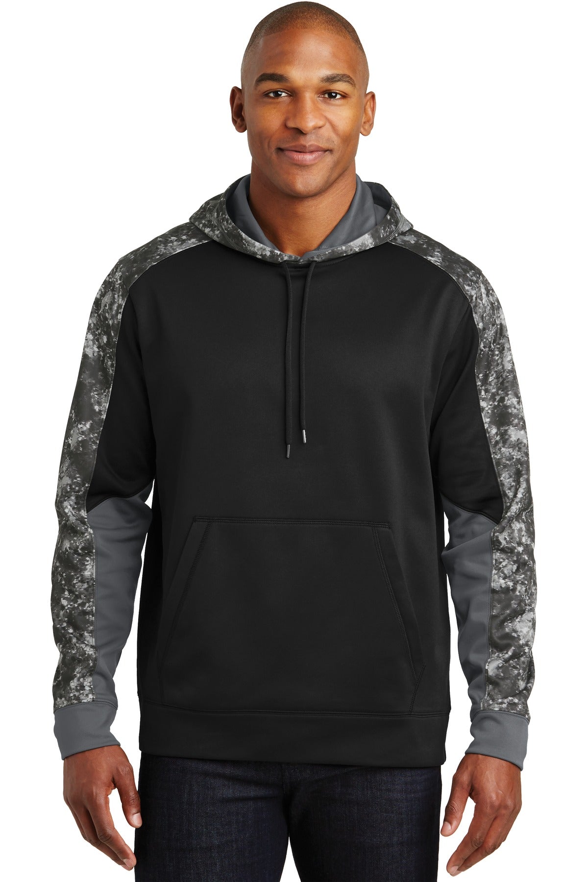 Sport-Tek® Sport-Wick® Mineral Freeze Fleece Colorblock Hooded Pullover. ST231