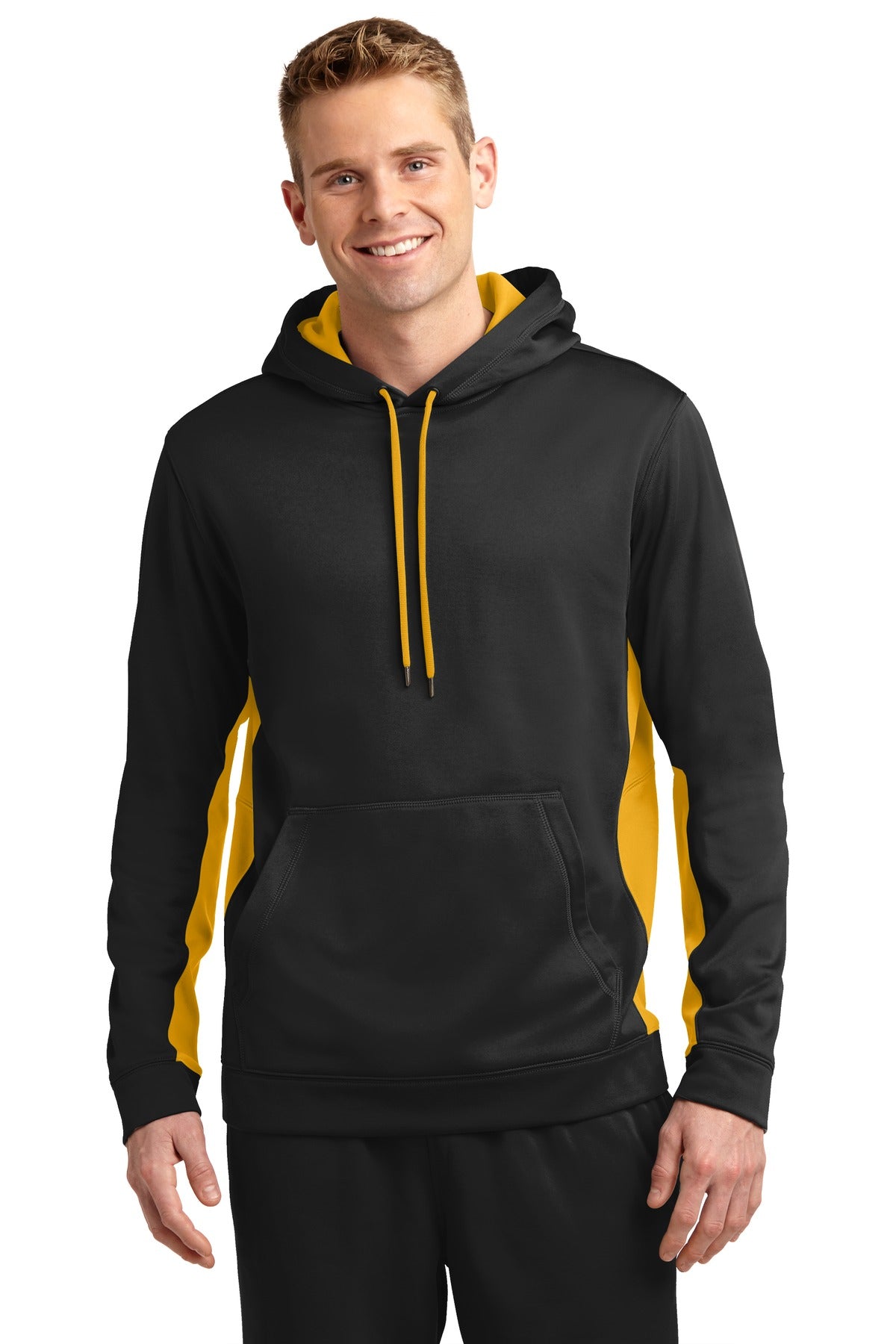 Sport-Tek® Sport-Wick® Fleece Colorblock Hooded Pullover. ST235