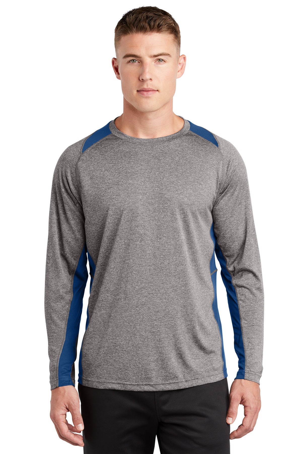 Sport-Tek? Long Sleeve Heather Colorblock Contender? Tee. ST361LS