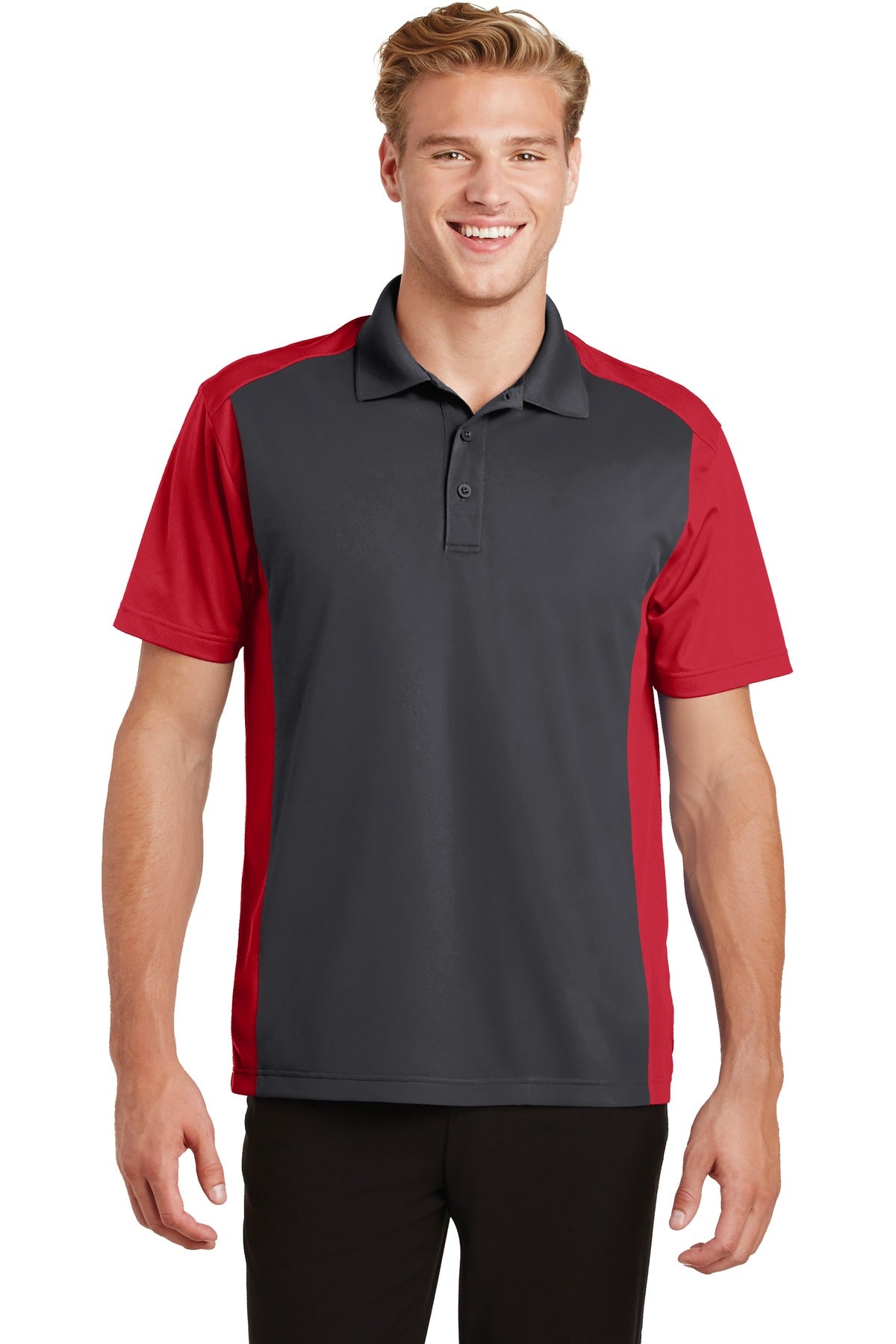 Sport-Tek® Colorblock Micropique Sport-Wick® Polo. ST652