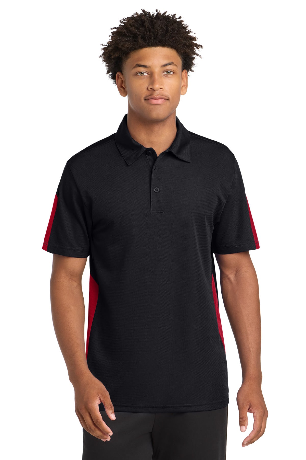 Sport-Tek® PosiCharge® Active Textured Colorblock Polo. ST695