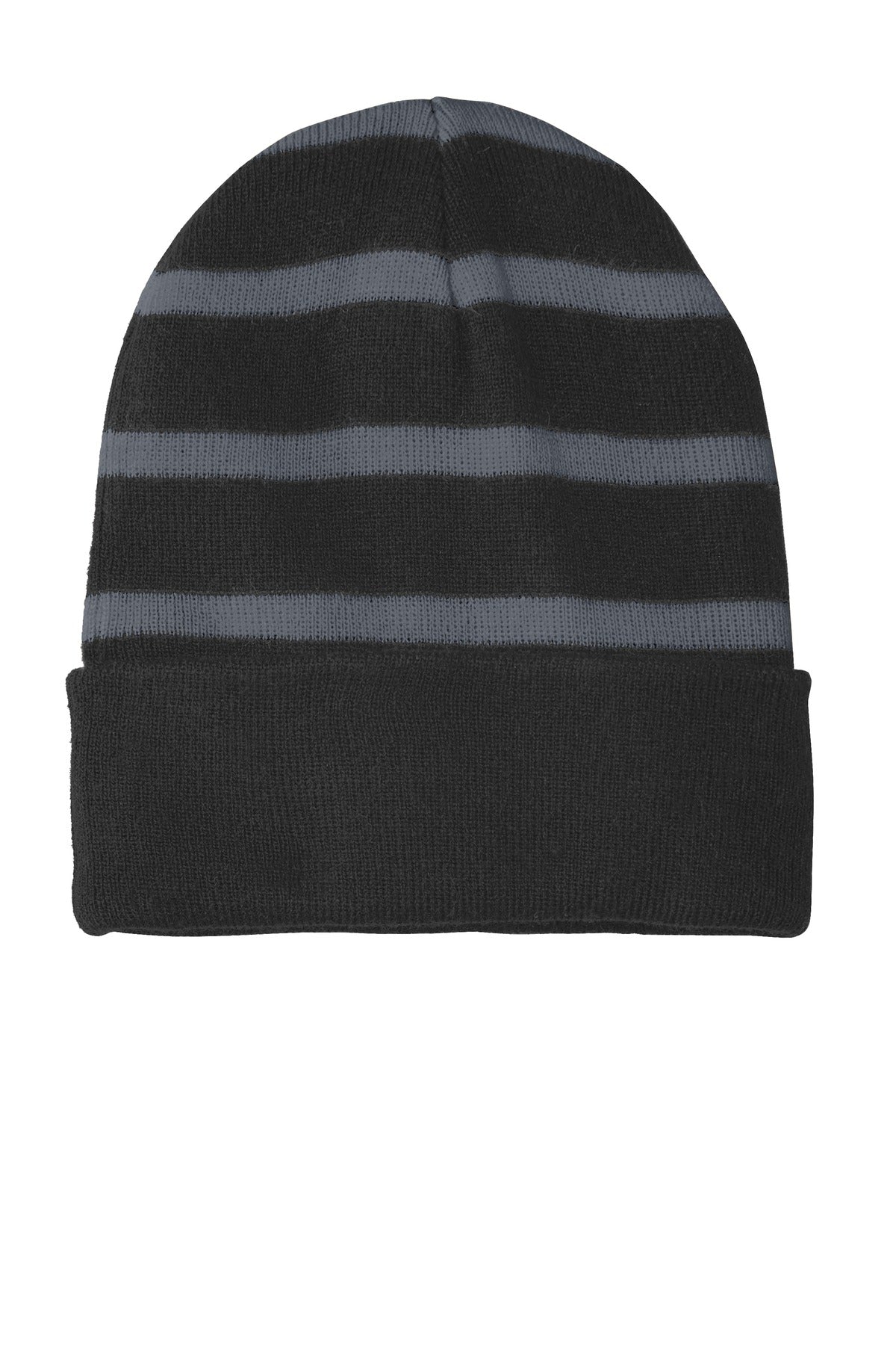 Sport-Tek® Striped Beanie with Solid Band. STC31