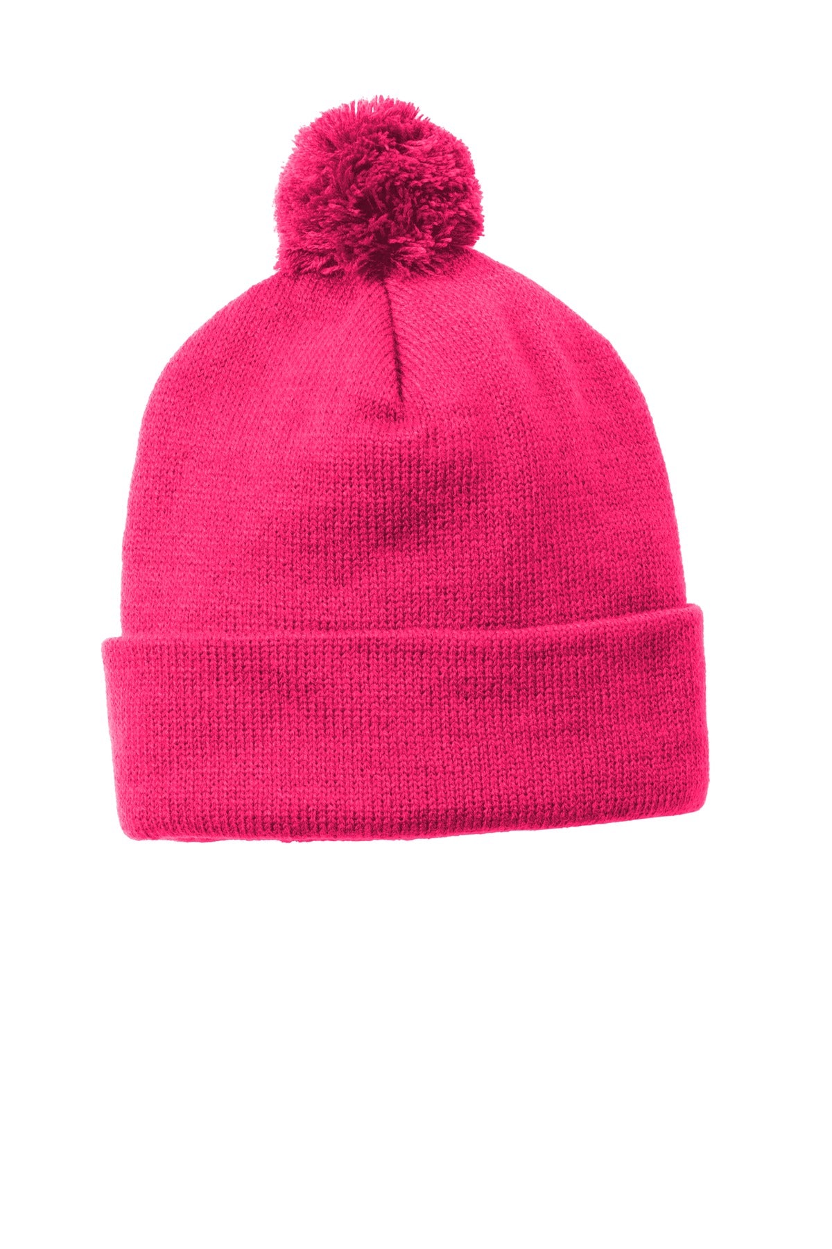 Sport-Tek ® Solid Pom Pom Beanie. STC37