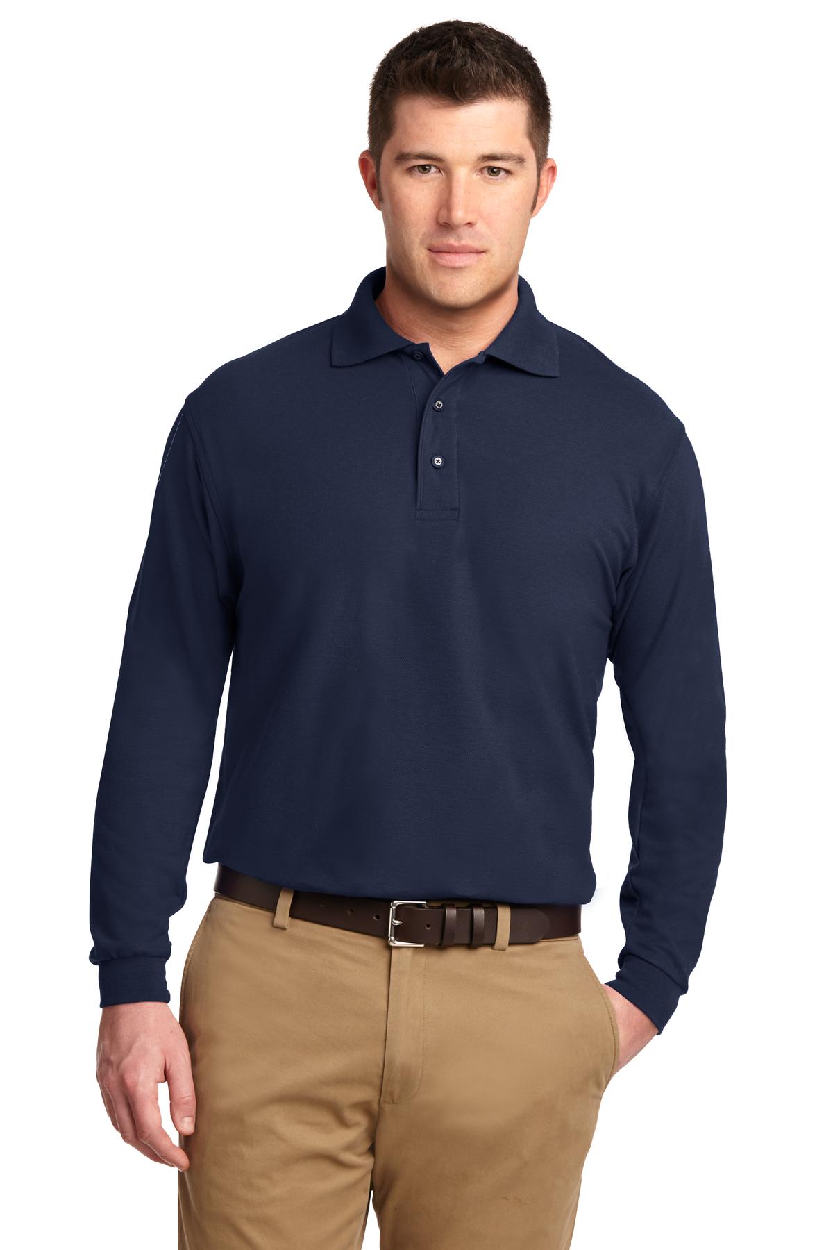 Port Authority® Tall Silk Touch™ Long Sleeve Polo. TLK500LS