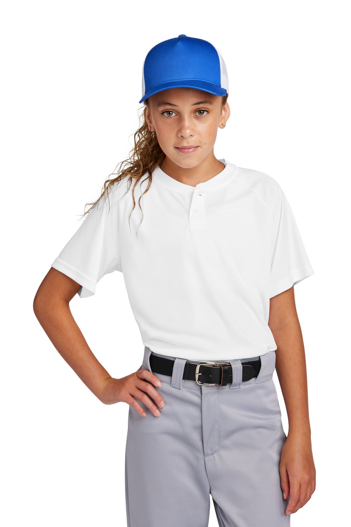 Sport-Tek® Youth PosiCharge® Competitor™ 2-Button Henley YST359